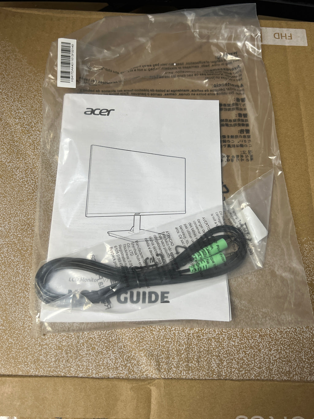 Acer Vero V7 Monitor V227Q 22" 1080p 100Hz 4ms LED - New