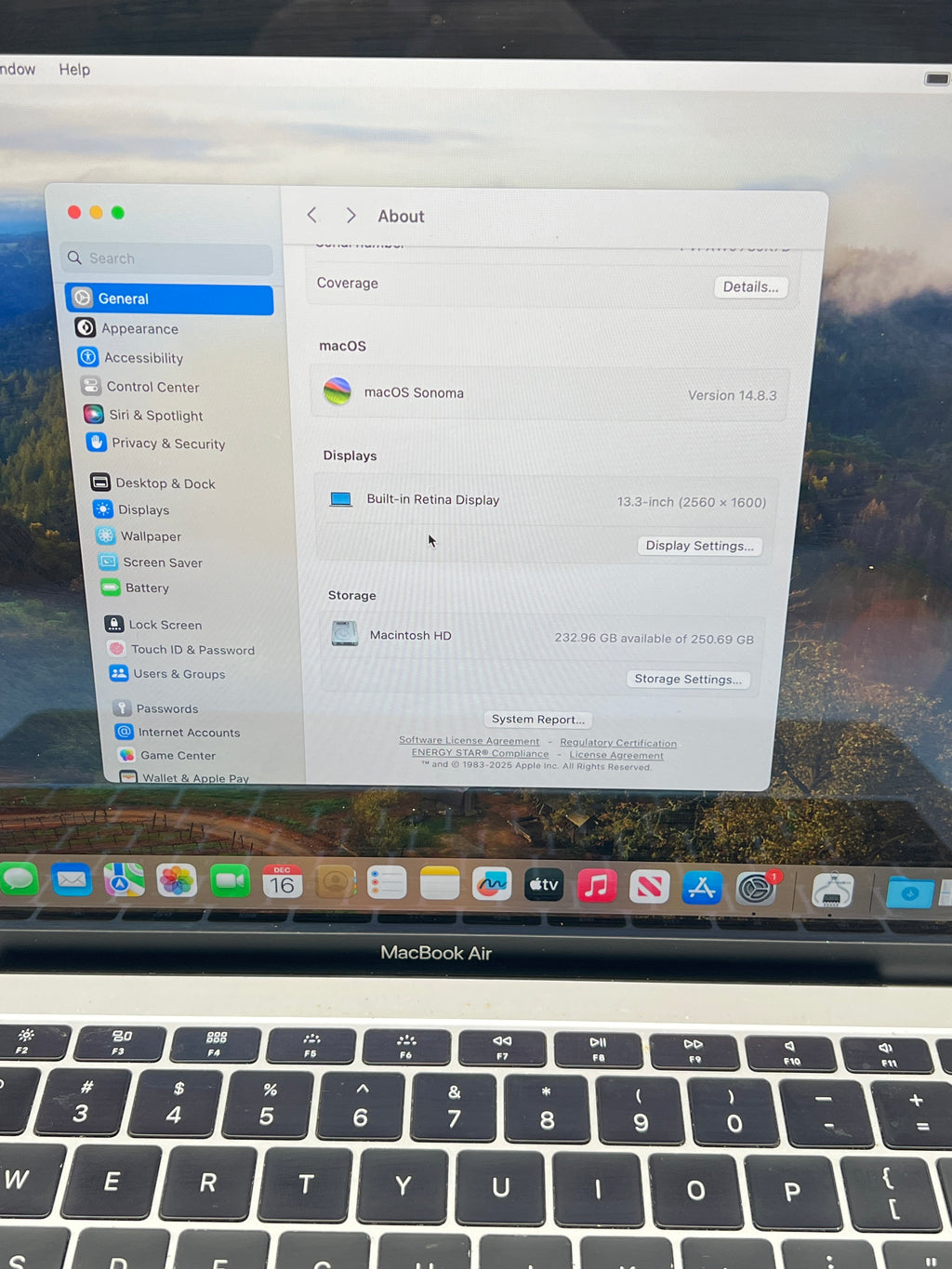 Apple MacBook Air 13" A1932 2019 Intel Core i5 8GB 128GB Silver Used