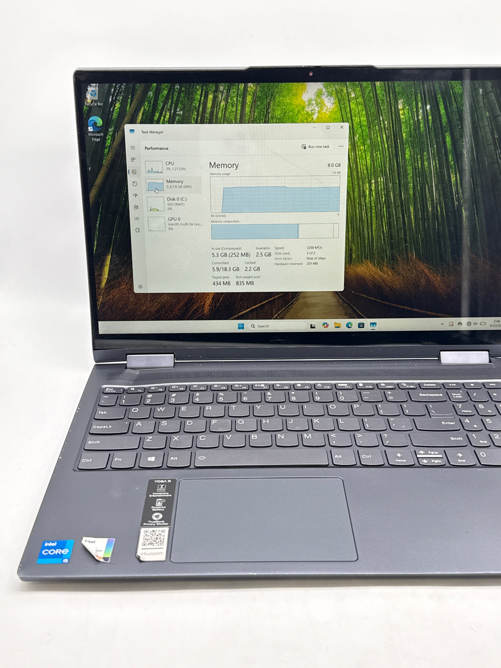 Lenovo Yoga 7 15itl5 i5-1135G7 8GB RAM 256GB SSD - For Parts Read
