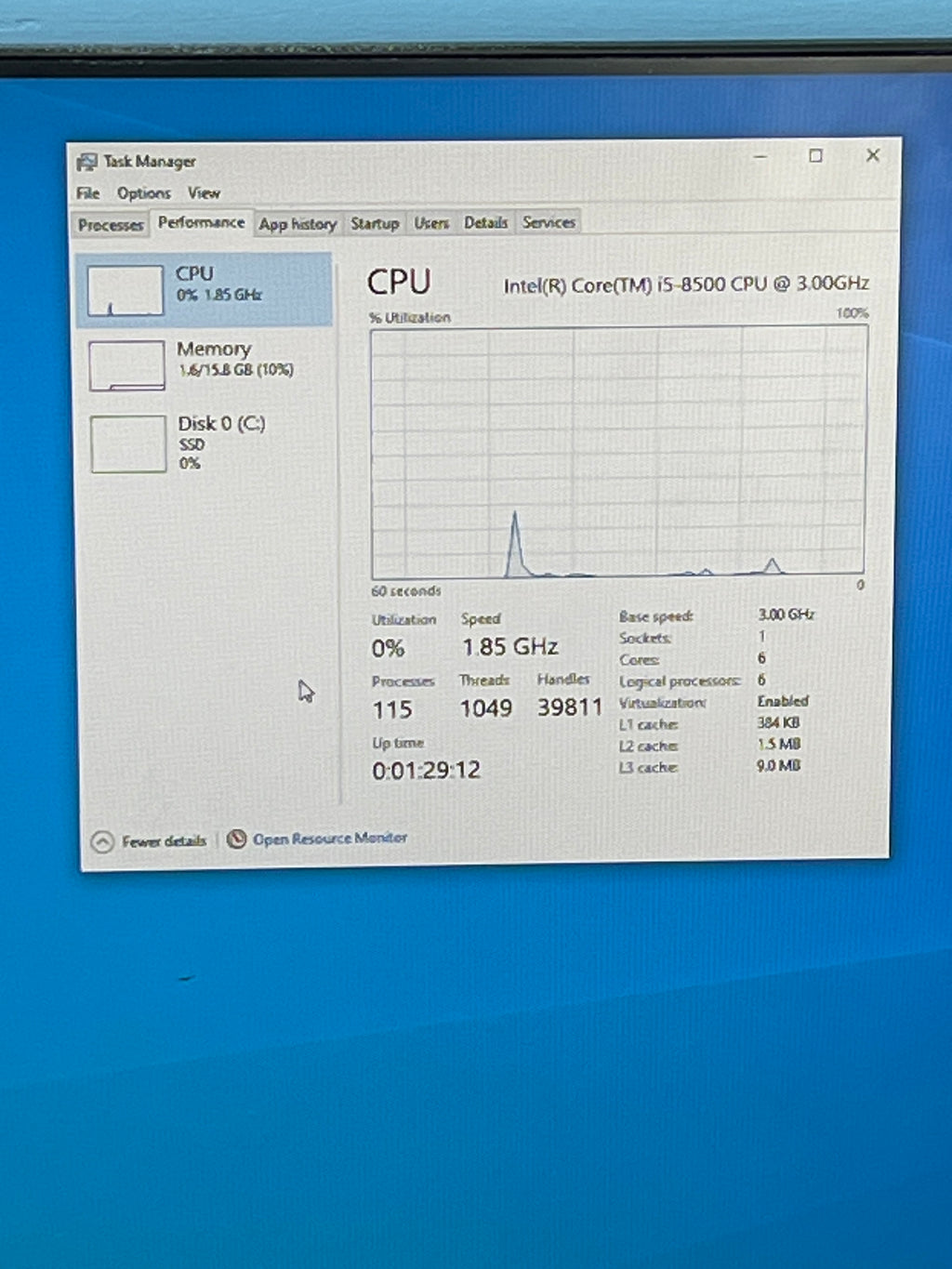 HP Elitedesk 800 G4 SFF i5-8500 16GB RAM 256GB SSD - Used