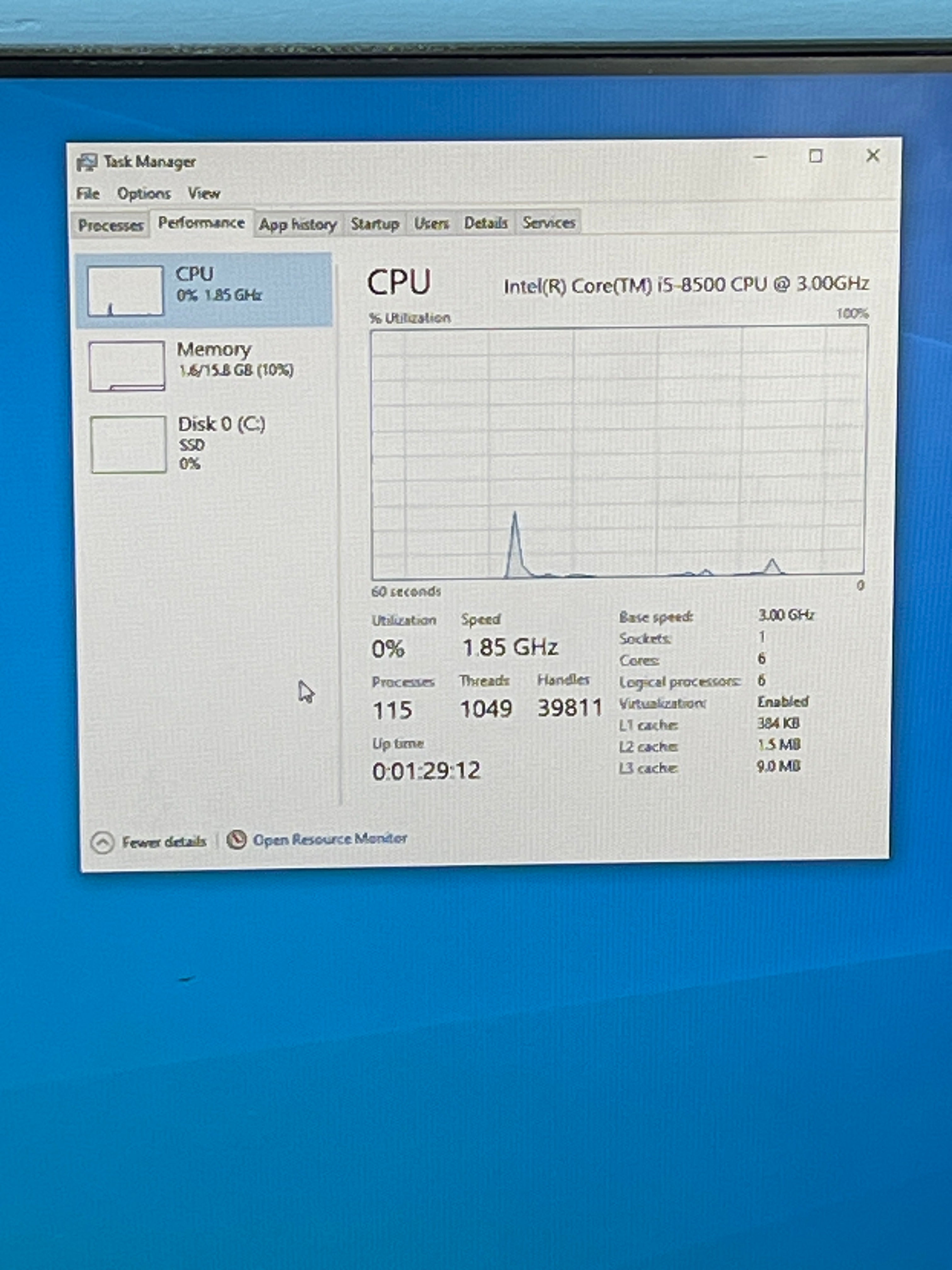 HP Elitedesk 800 G4 SFF i5-8500 16GB RAM 256GB SSD - Used