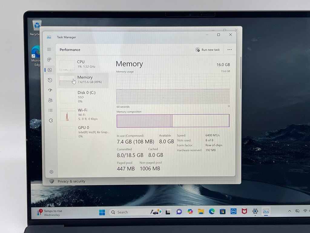 Dell XPS 13 9320 13.4in Intel i7-1360P 16GB RAM 512GB SSD Black Used