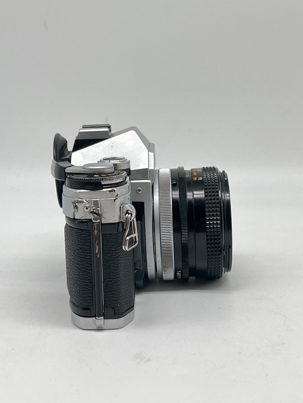 Canon AE-1 Silver SLR Camera 35mm W/50mm f/1.8 FD Lens Untested