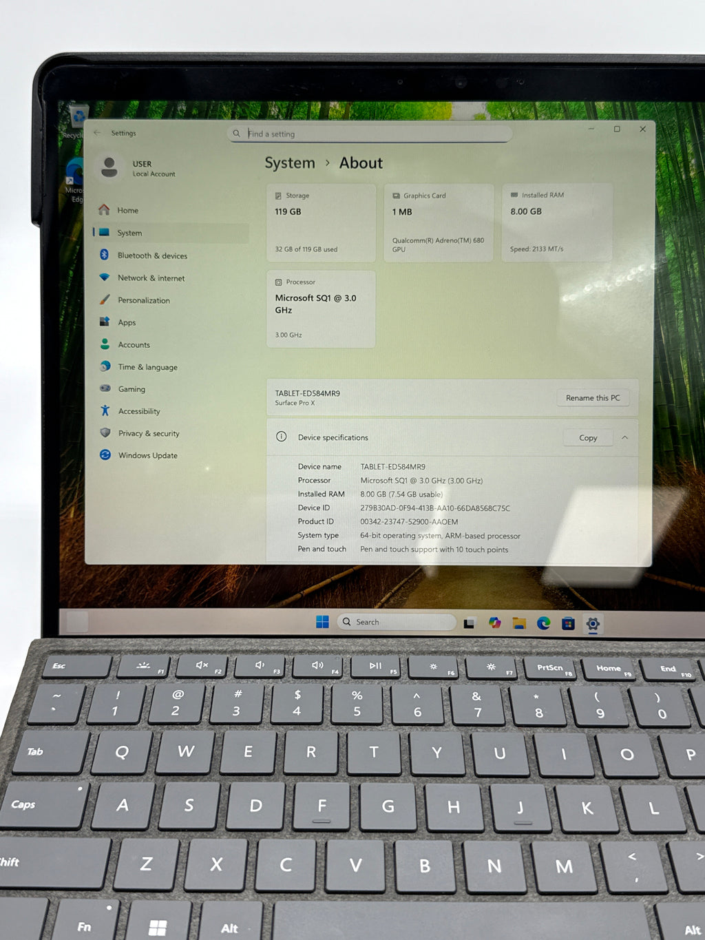 Microsoft Surface Pro X 1876 13 inch MS SQ1 8GB RAM 128GB SSD