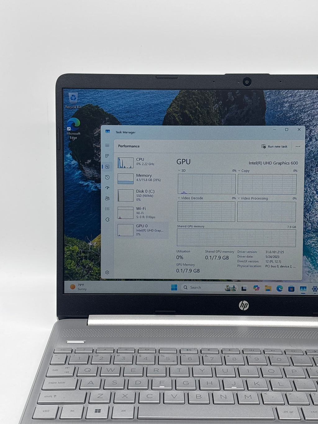 HP 15s-fq0008nia Intel Celeron N4120 16GB RAM 1TB SSD