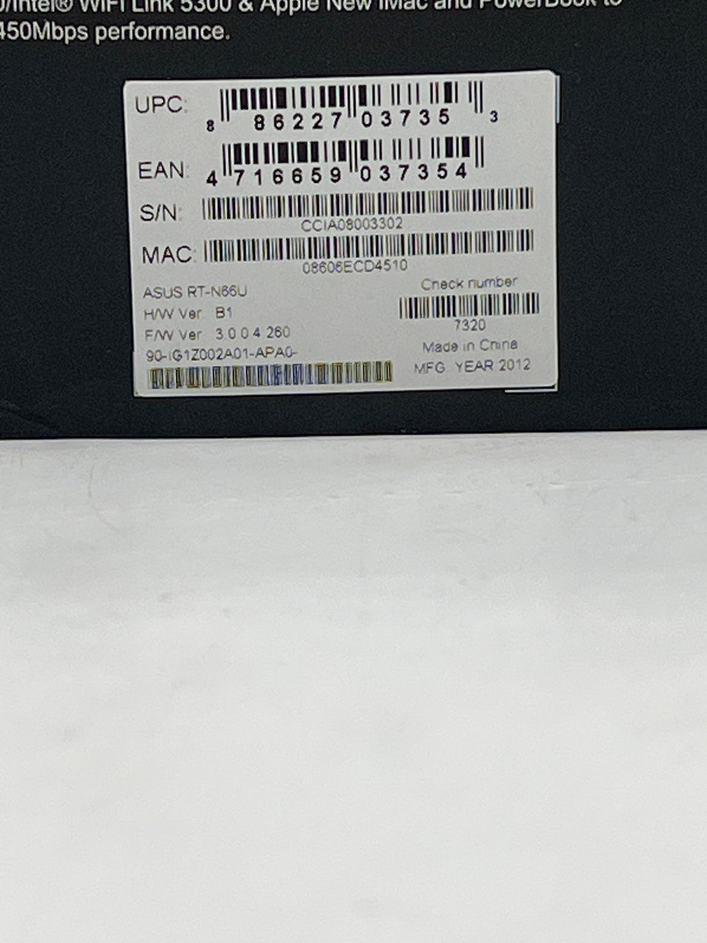 ASUS RT-N66U Dual-band Wireless-N900 Gigabit Router - Open Box