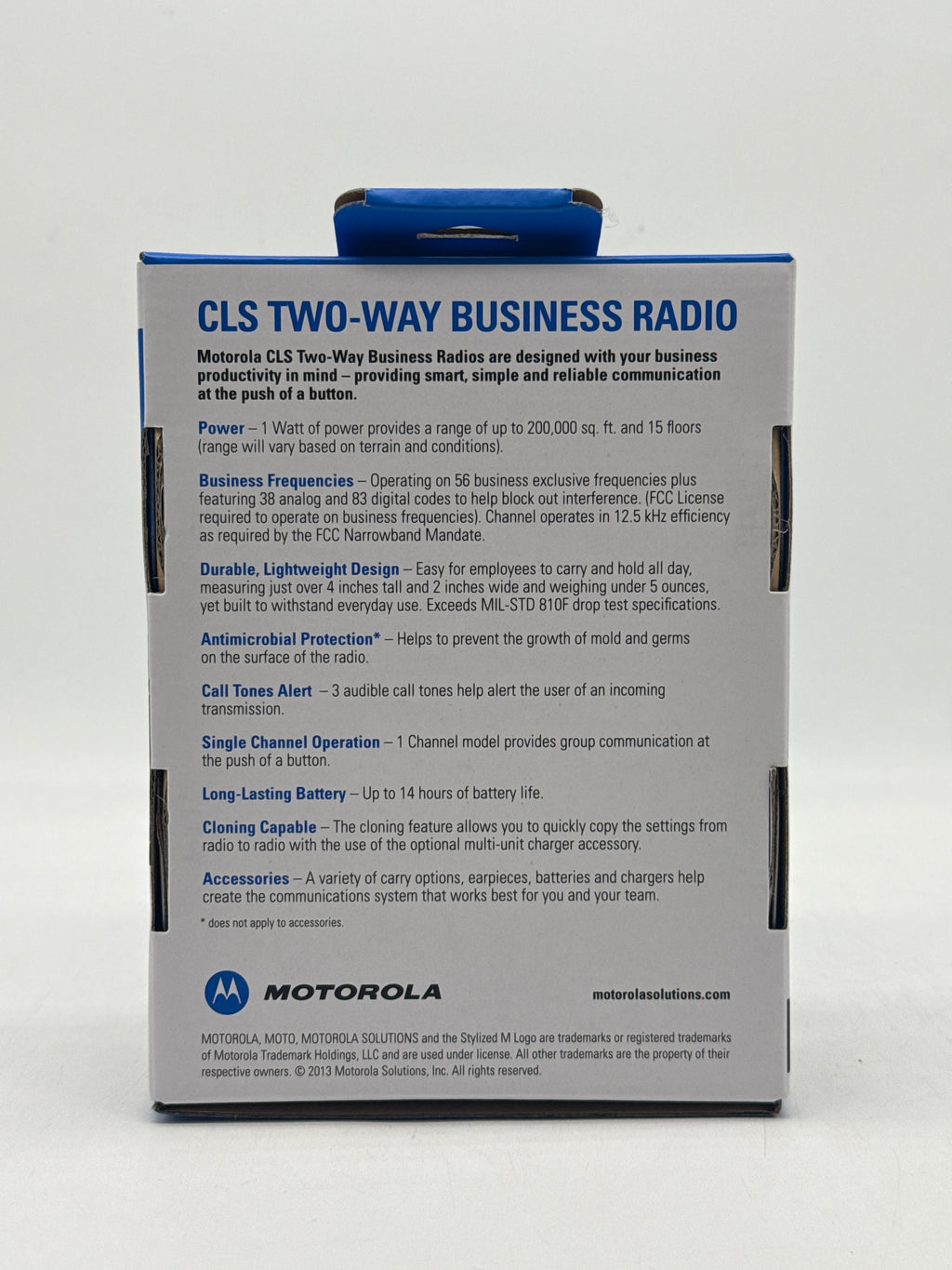 Motorola CLS1110 Two-Way Radio Black - New In Box