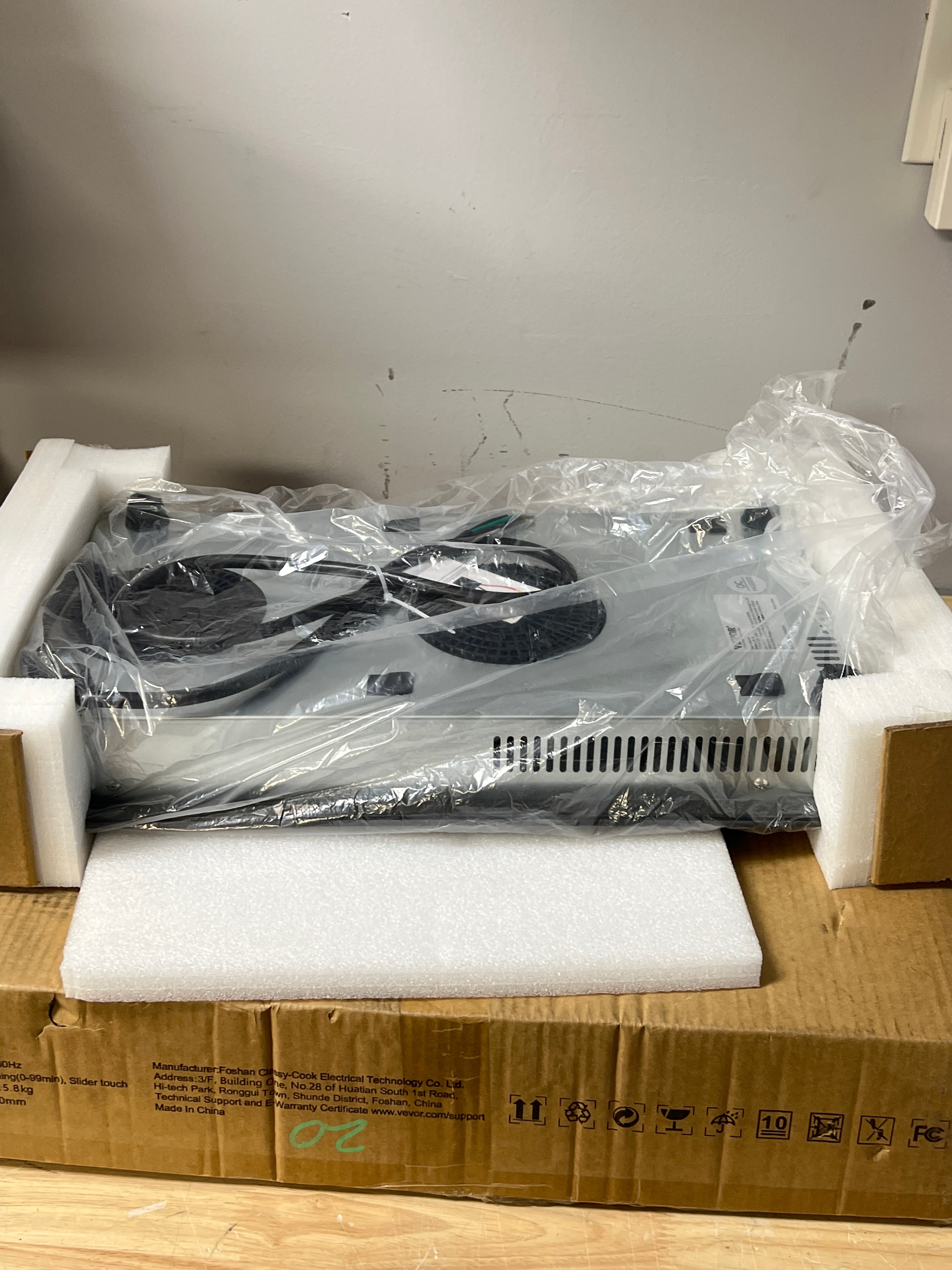 VEVOR LI2V-30 Induction Cooktop 2 Burner 3000W - New Open Box