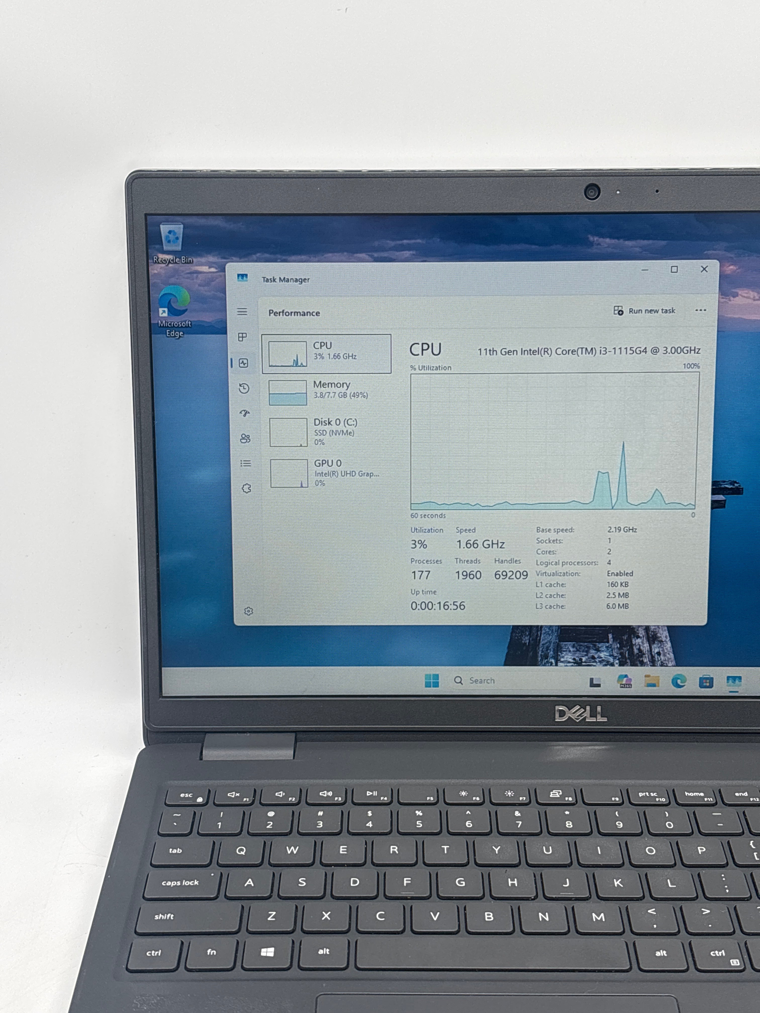 Dell Latitude 3520 15.6" i3-1115G4 8GB RAM 256GB SSD - Remotely Managed