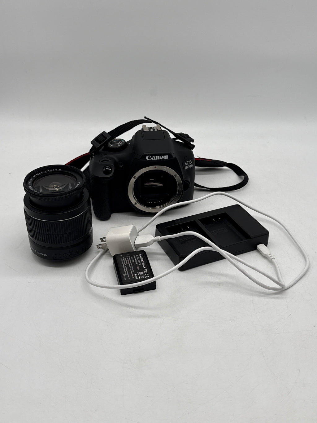 Canon EOS 2000D 24.1MP Digital SLR Camera Black with EF-S 18-55mm Lens