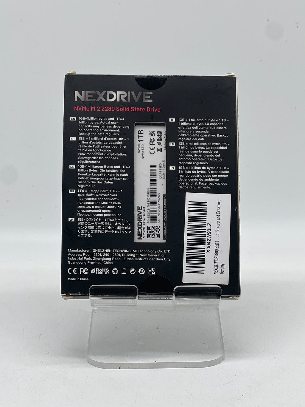 NextDrive SV800 1TB M.2 2280 PCIe Gen3 x4 NVMe SSD - New