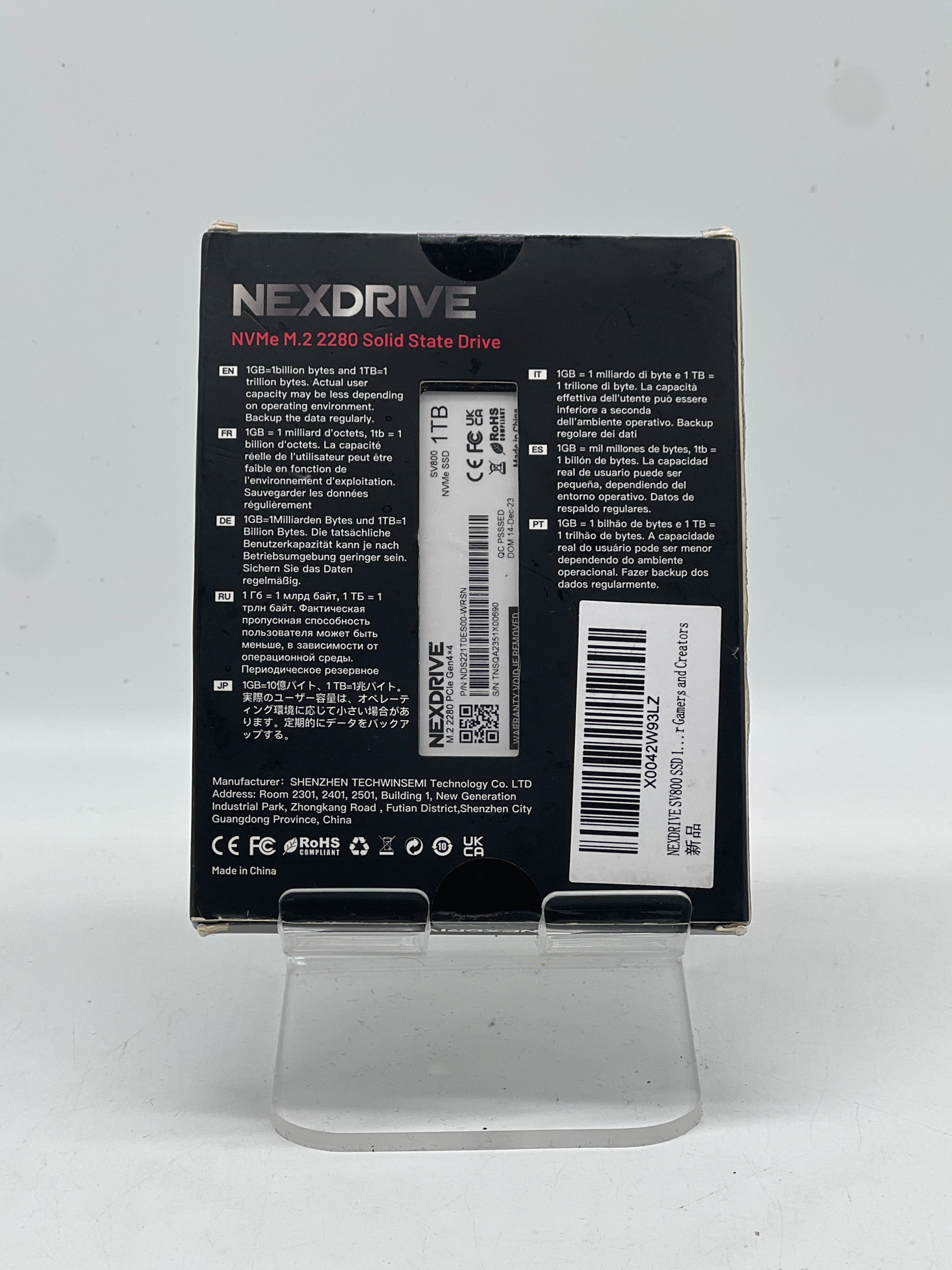 NextDrive SV800 1TB M.2 2280 PCIe Gen3 x4 NVMe SSD - New