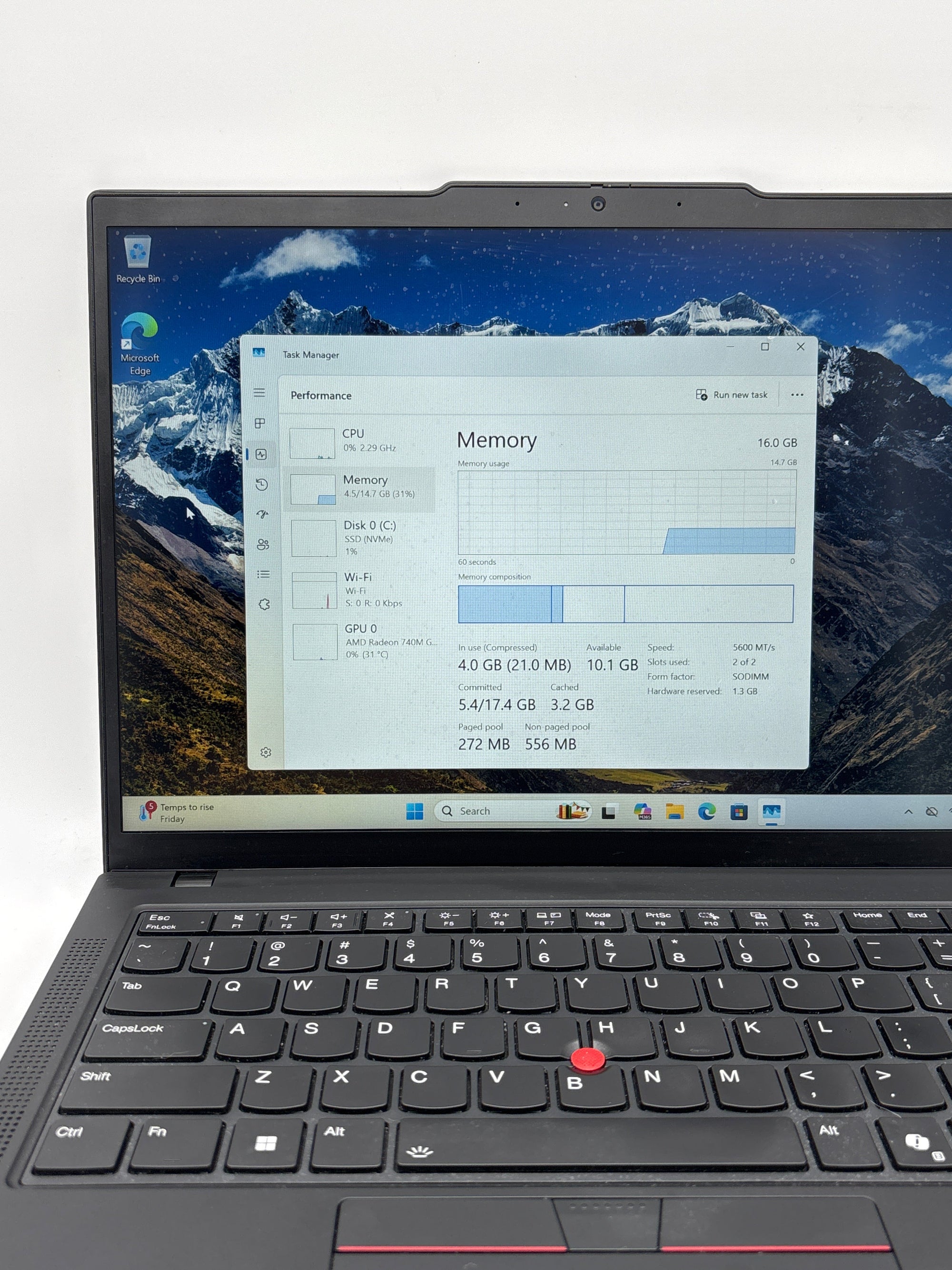 Lenovo ThinkPad T14 Gen 5 Ryzen 5 PRO 8540U 16GB RAM 512GB SSD Black - Used