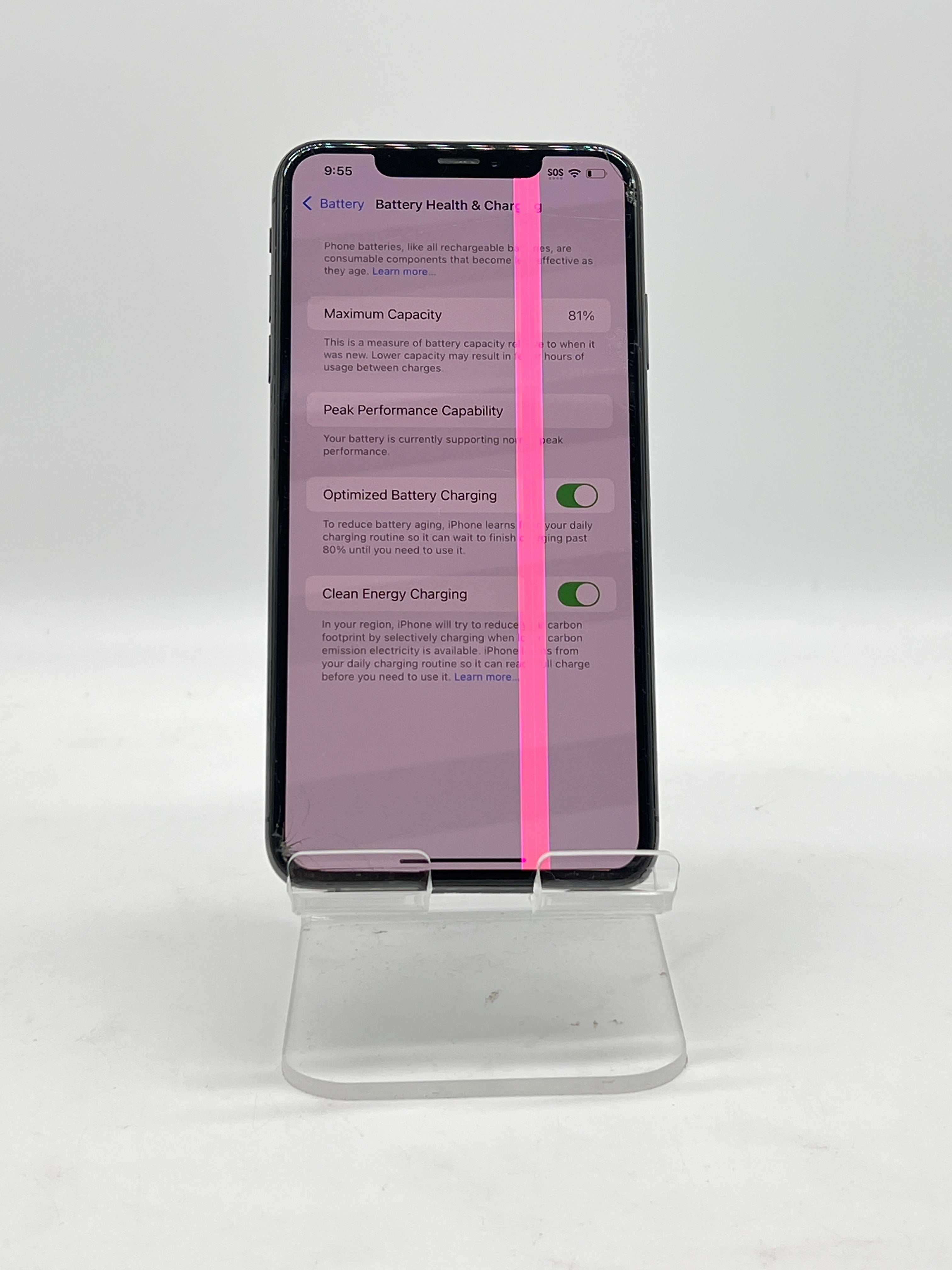 Apple iPhone XS Max 64GB Boost Mobile Black - For Parts (Bad LCD)