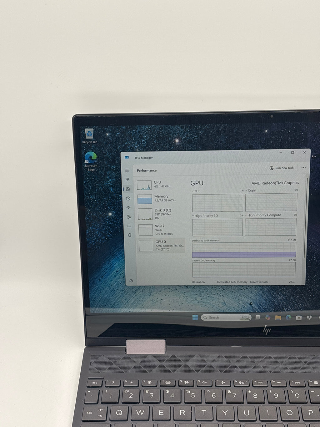 HP ENVY x360 AMD Ryzen 5 4500U 8GB RAM 256GB SSD