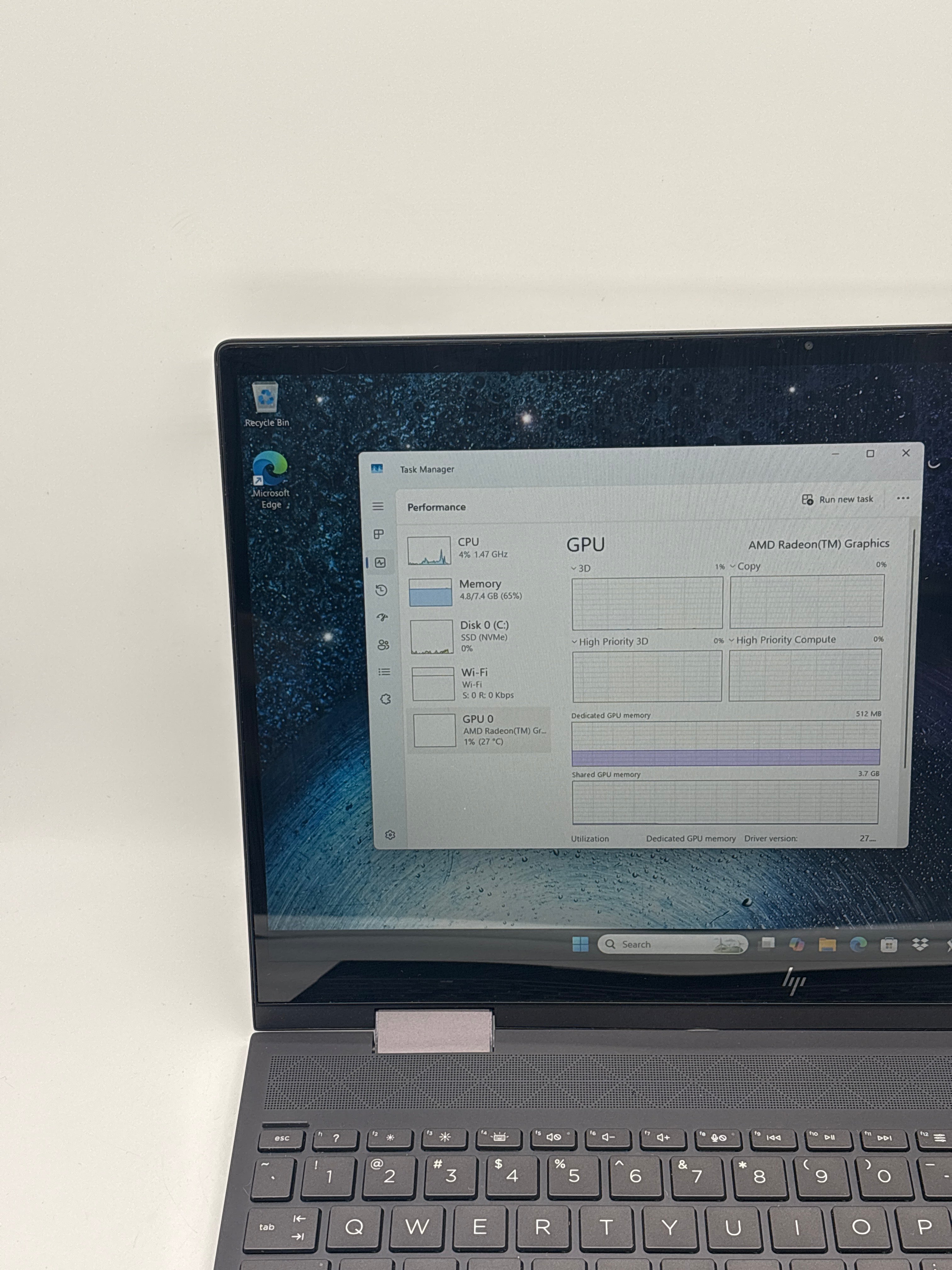 HP ENVY x360 AMD Ryzen 5 4500U 8GB RAM 256GB SSD