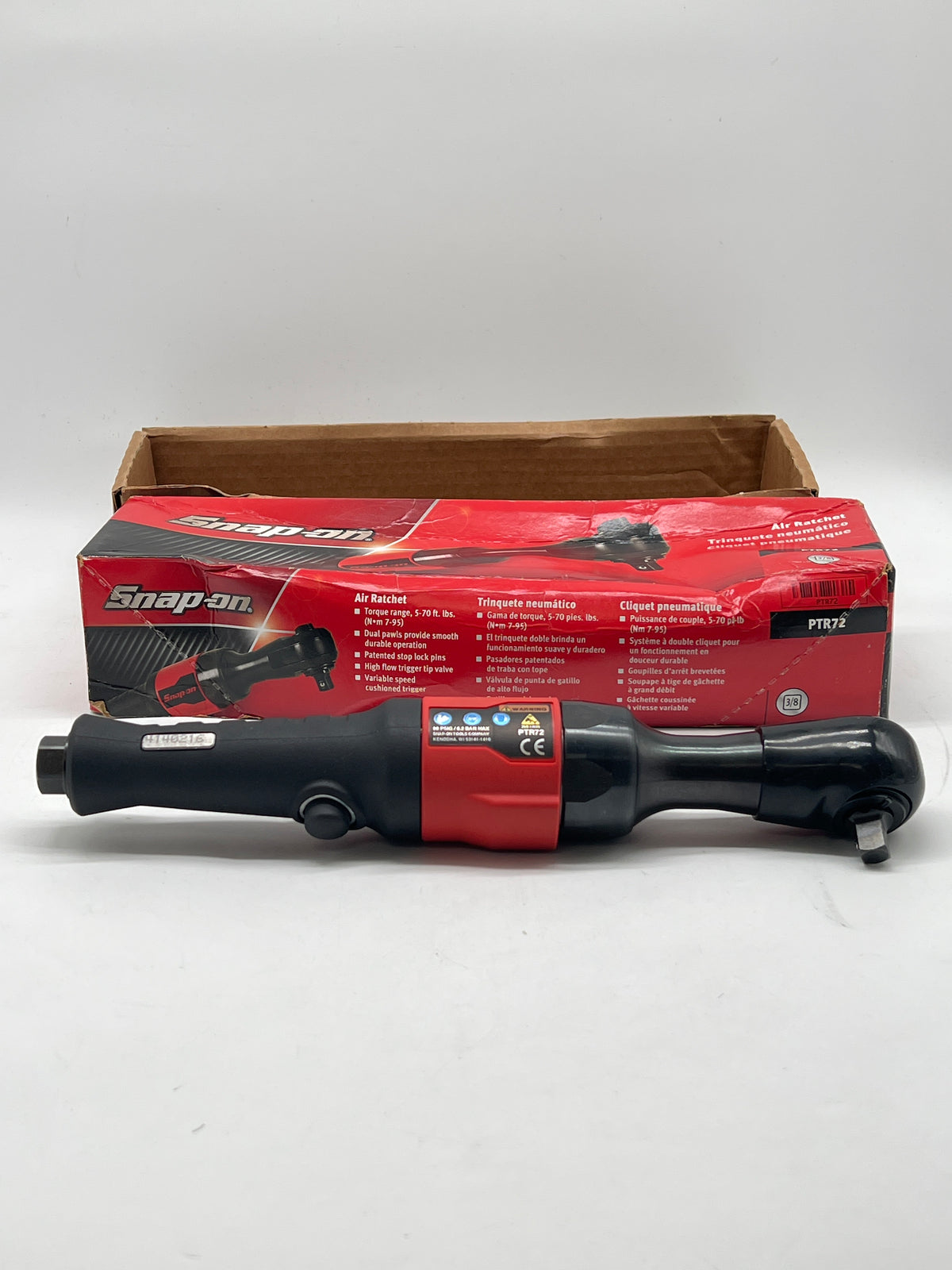 Snap-On PTR72 3/8in Super Duty Air Ratchet Black - Open Box