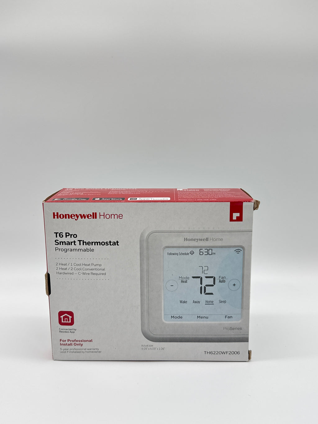 Honeywell Home T6 Pro Smart Thermostat Programmable TH6220WF2006 (Damaged Box)