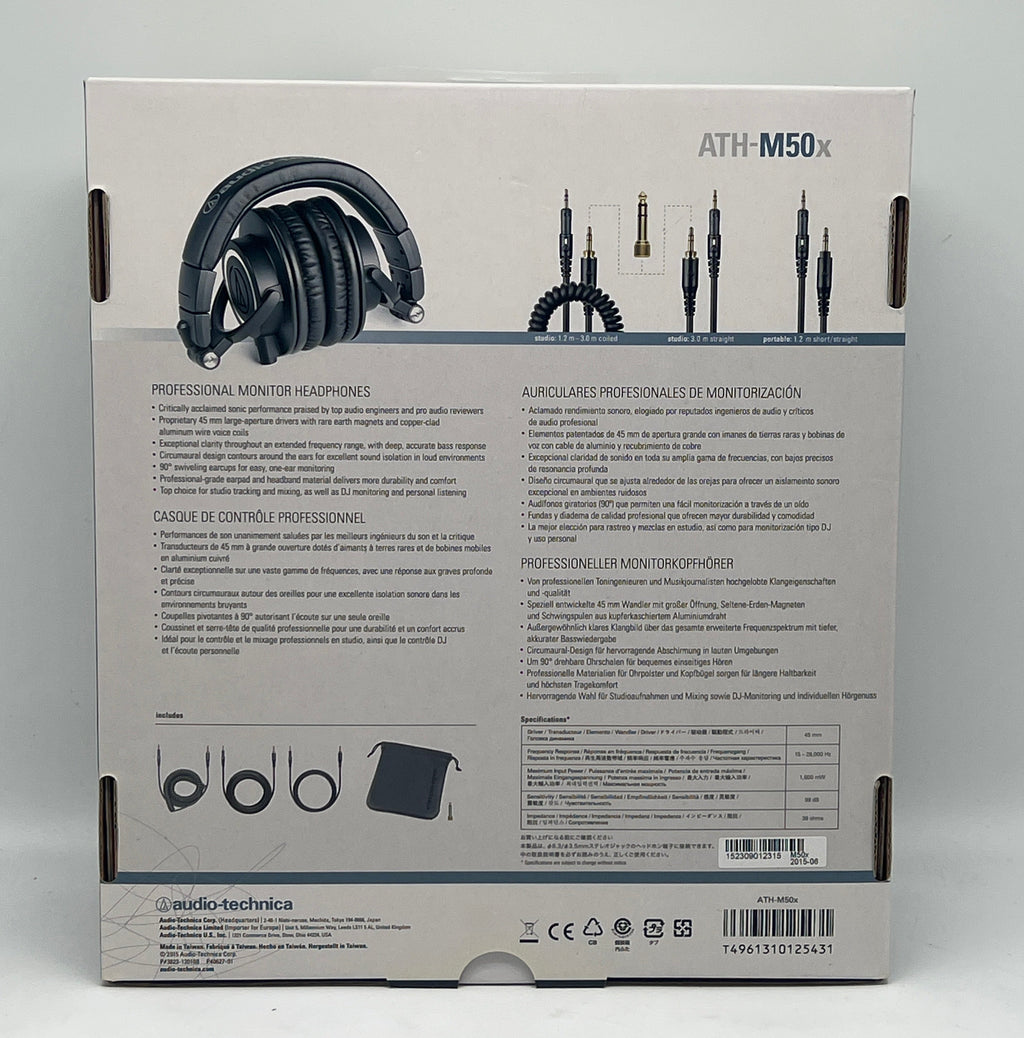 Audio-Technica ATH-M50x Headphones Black - Open Box