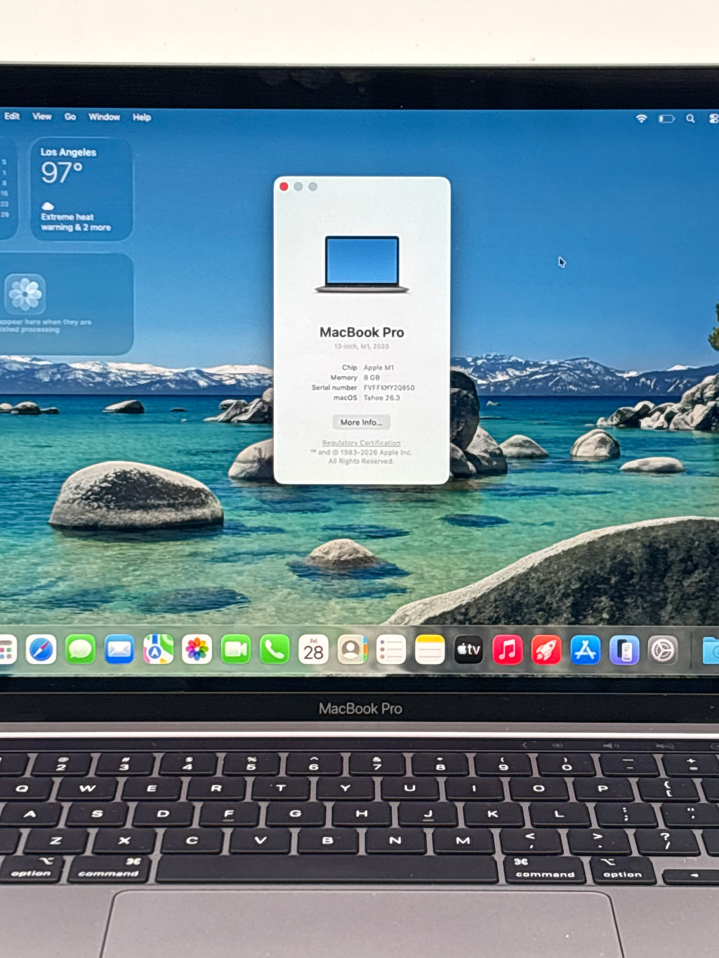 Apple MacBook Pro 13" A2338 M1 8GB RAM 256GB SSD Space Gray - Used
