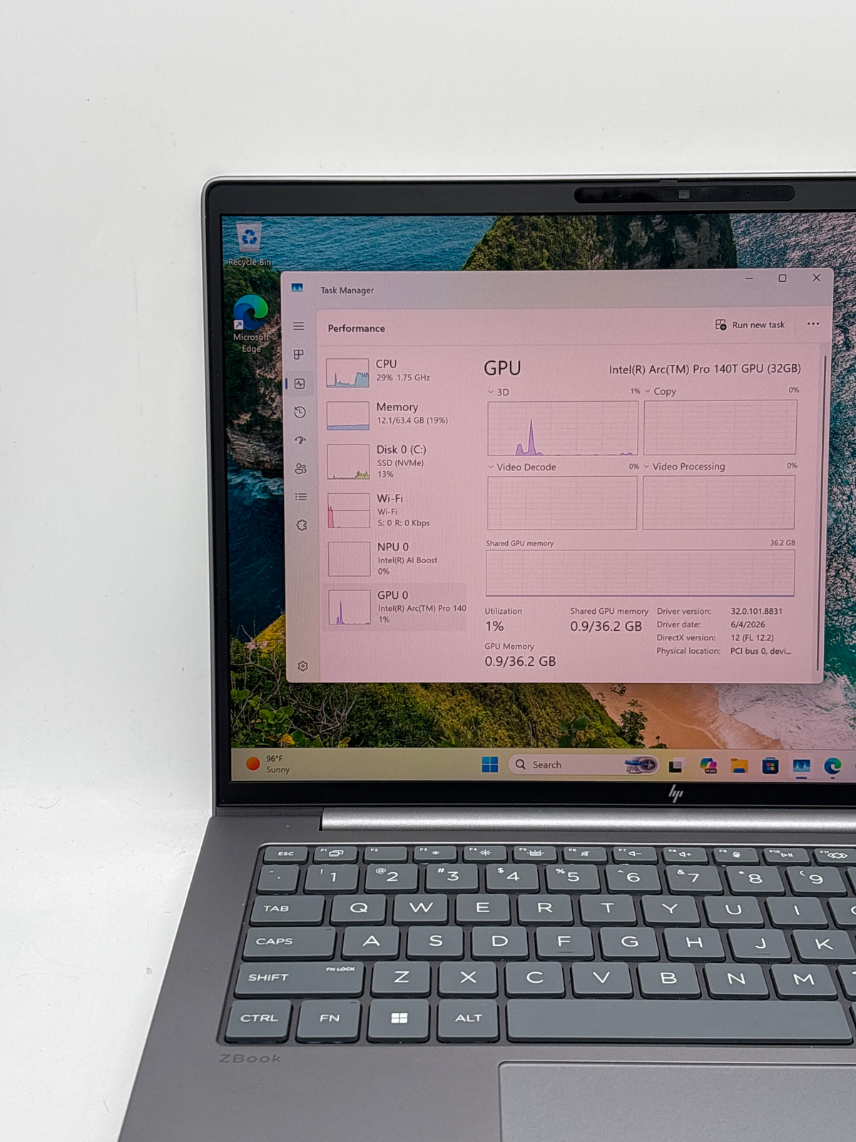 HP ZBook 8 G1i 14" Ultra 9 285H 64GB RAM 1TB SSD Gray - Used