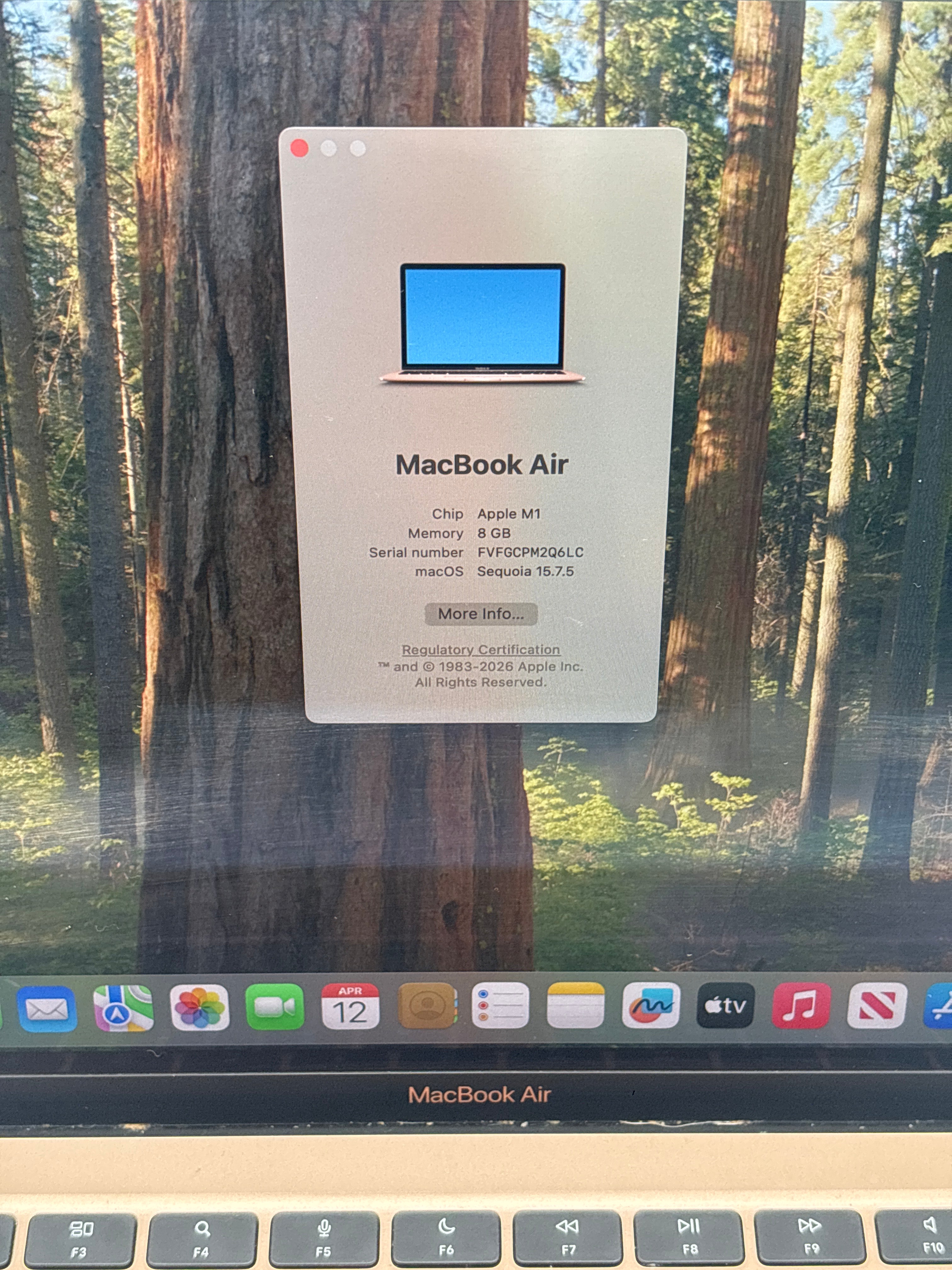Apple MacBook Air A2337 M1 8GB RAM 256GB SSD - For Parts (Bad Keyboard/Trackpad)