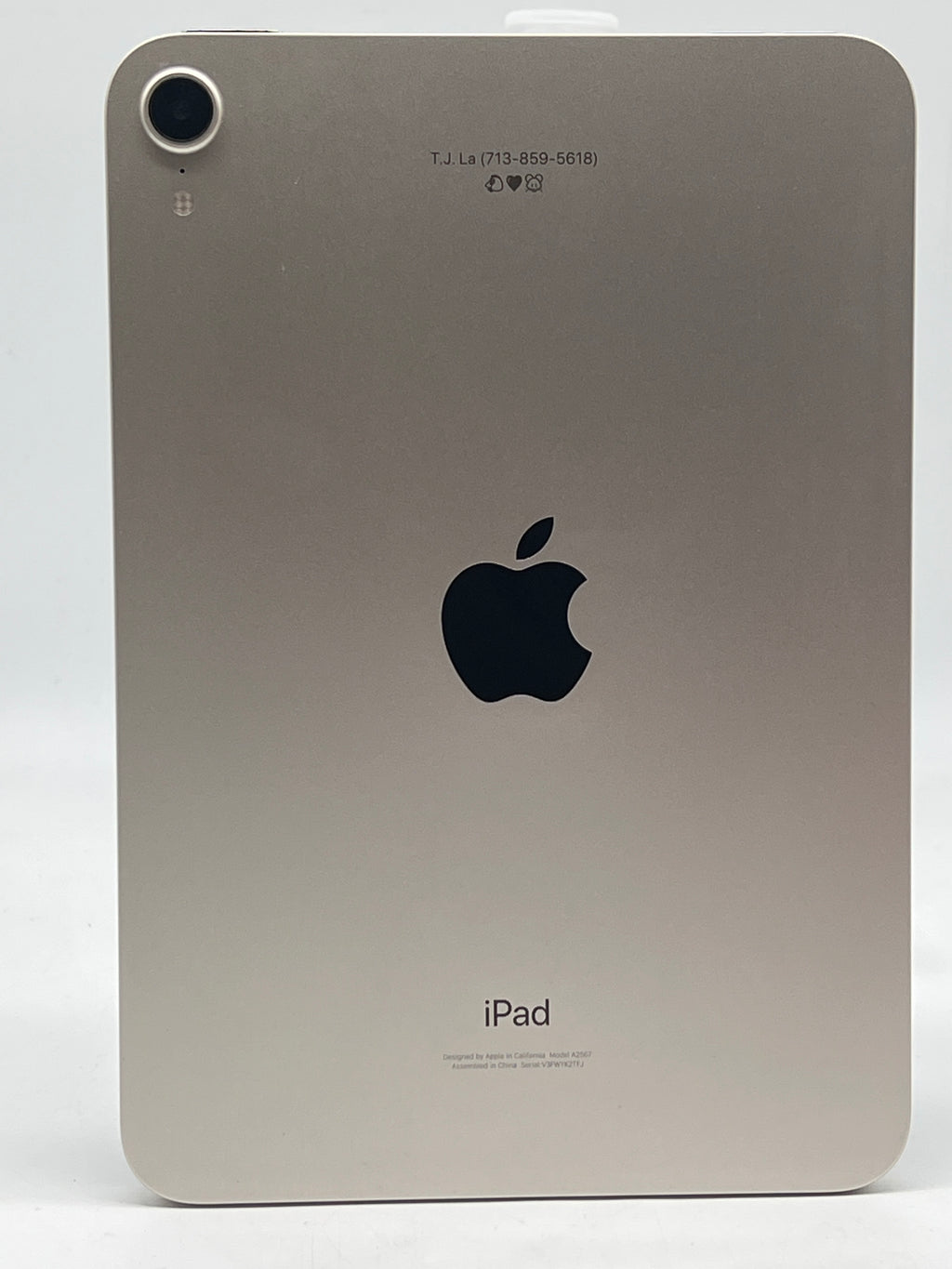 Apple iPad mini 6th Gen A2569 256GB Wi-Fi w/ Apple Pencil - Engraved