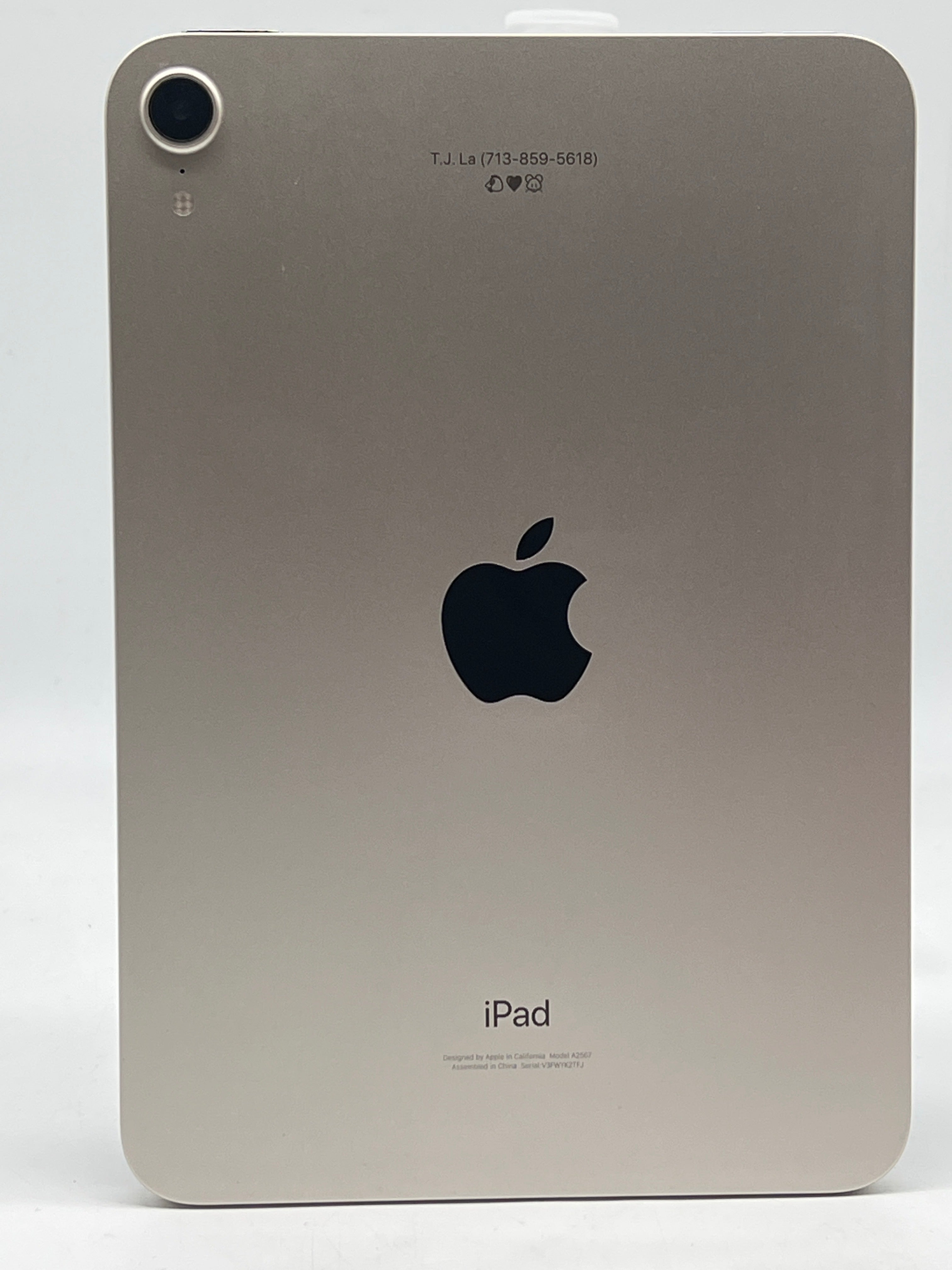 Apple iPad mini 6th Gen A2569 256GB Wi-Fi w/ Apple Pencil - Engraved