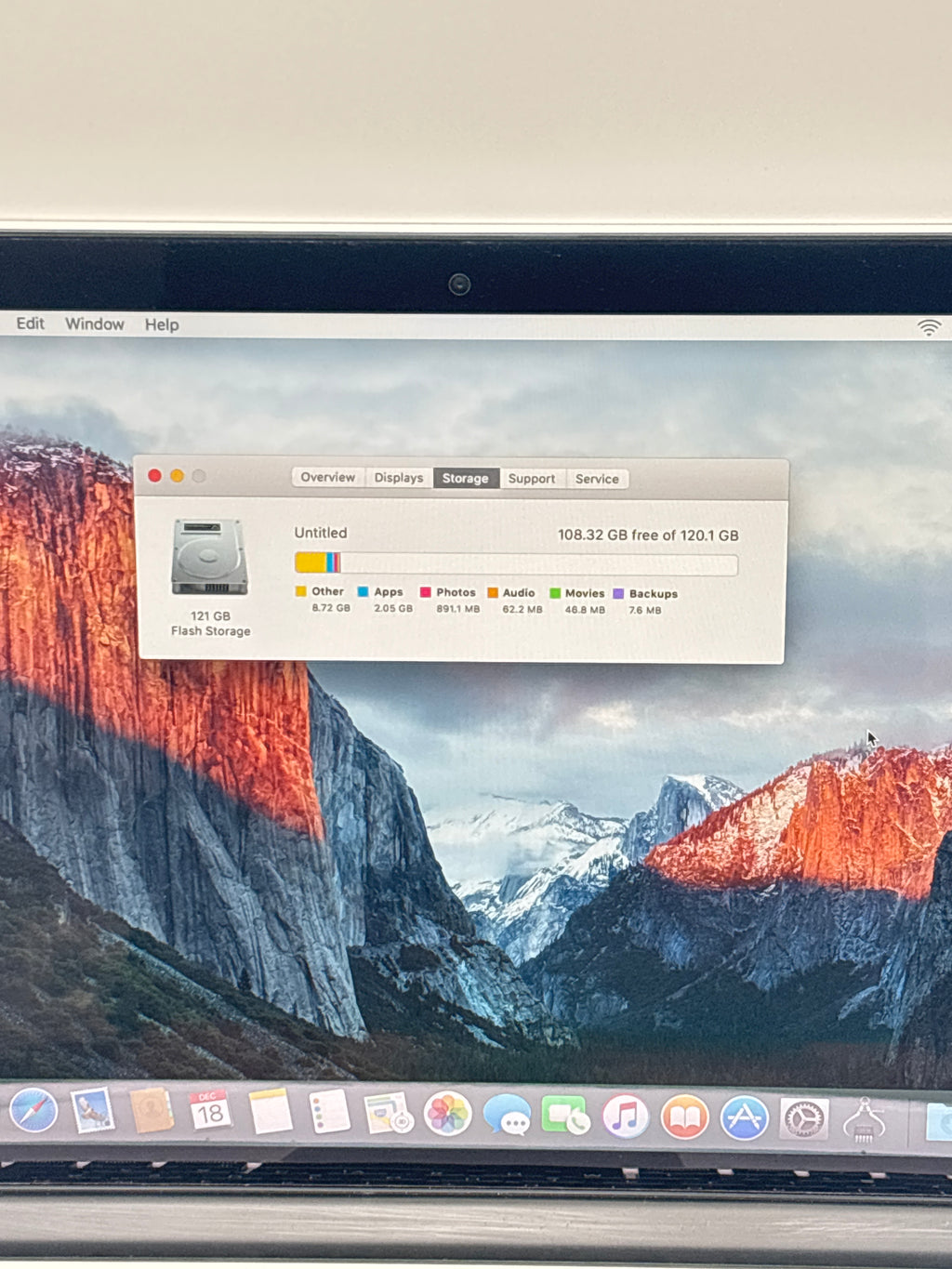 Apple MacBook Pro 13 Inch A1502 2015 i5 8GB RAM 128GB SSD (Cycle Count 60)