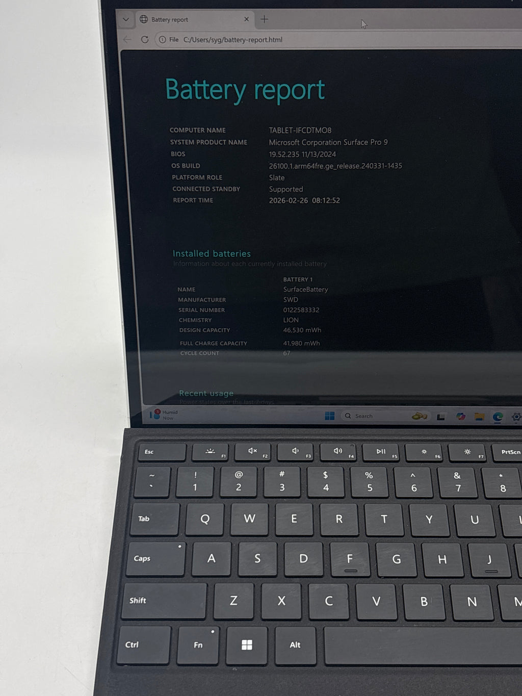 Microsoft Surface Pro 9 1997 SQ3 16GB RAM 512GB SSD