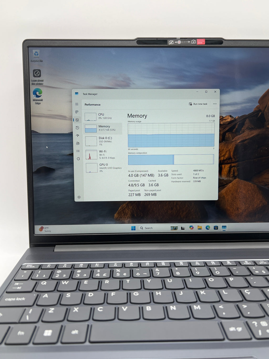 Lenovo Idea pad Slim 3 15.3" TOUCH i5-13420H 8GB RAM 512GB SSD - Used