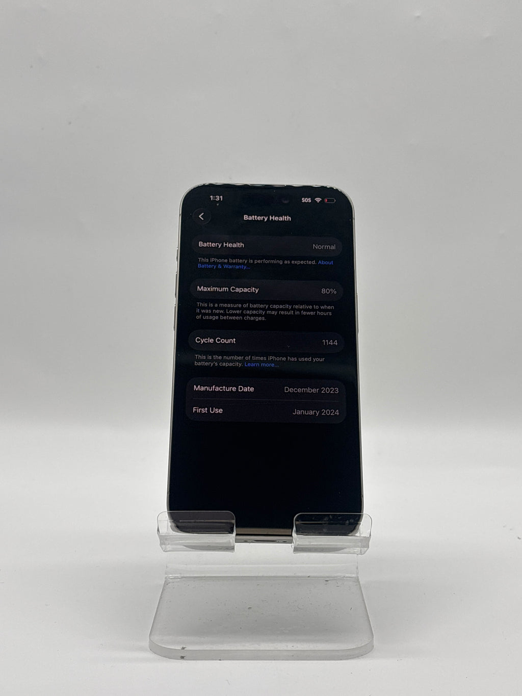 Apple iPhone 15 Pro A2848 128GB Natural Titanium Factory Unlocked - Used