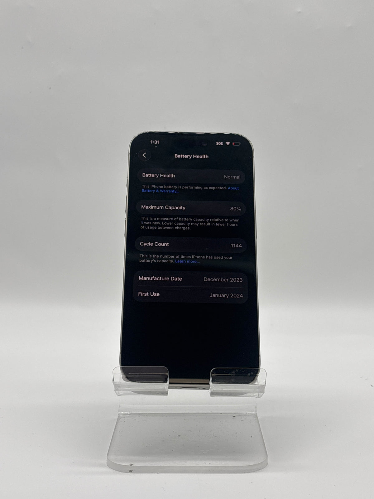 Apple iPhone 15 Pro A2848 128GB Natural Titanium Factory Unlocked - Used