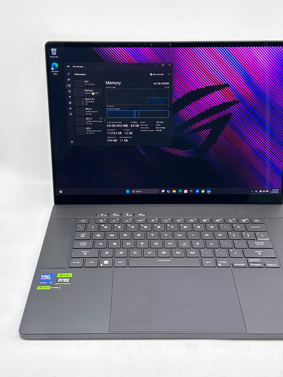 Asus ROG Zephyrus G16 GU605MI Ultra 9 185H 16GB 1TB RTX 4070 - Used