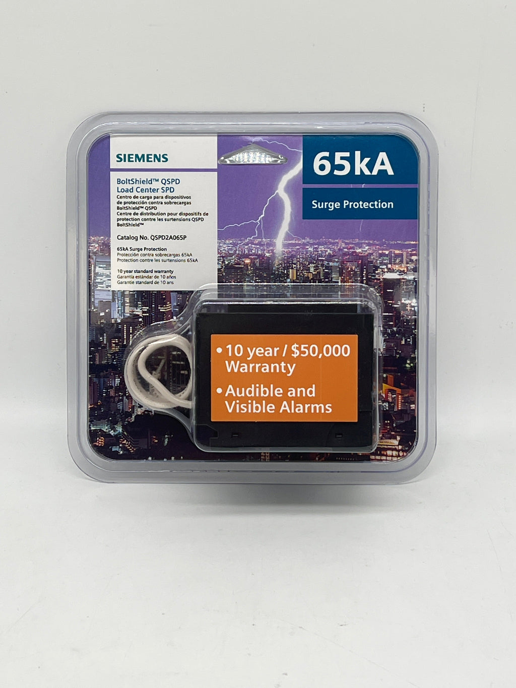 Siemens BoltSheild 65kA Surge Protection QSPD2A065P - New in Box