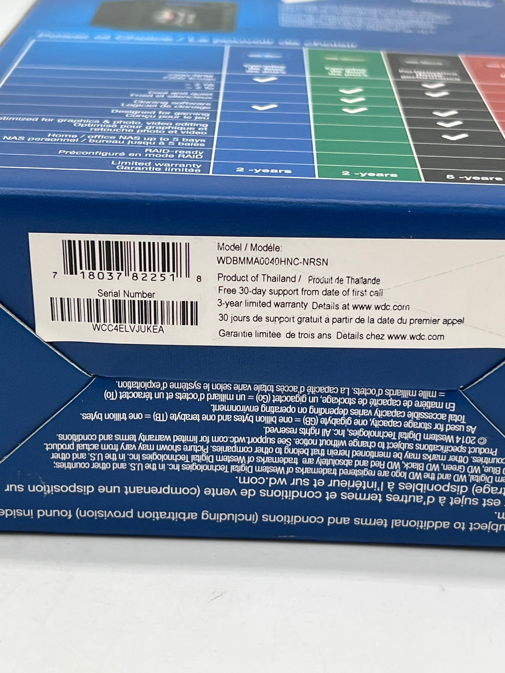 Western Digital Red 4TB Hard Drive WDBMMA0040HNC-NRSN - New In Box