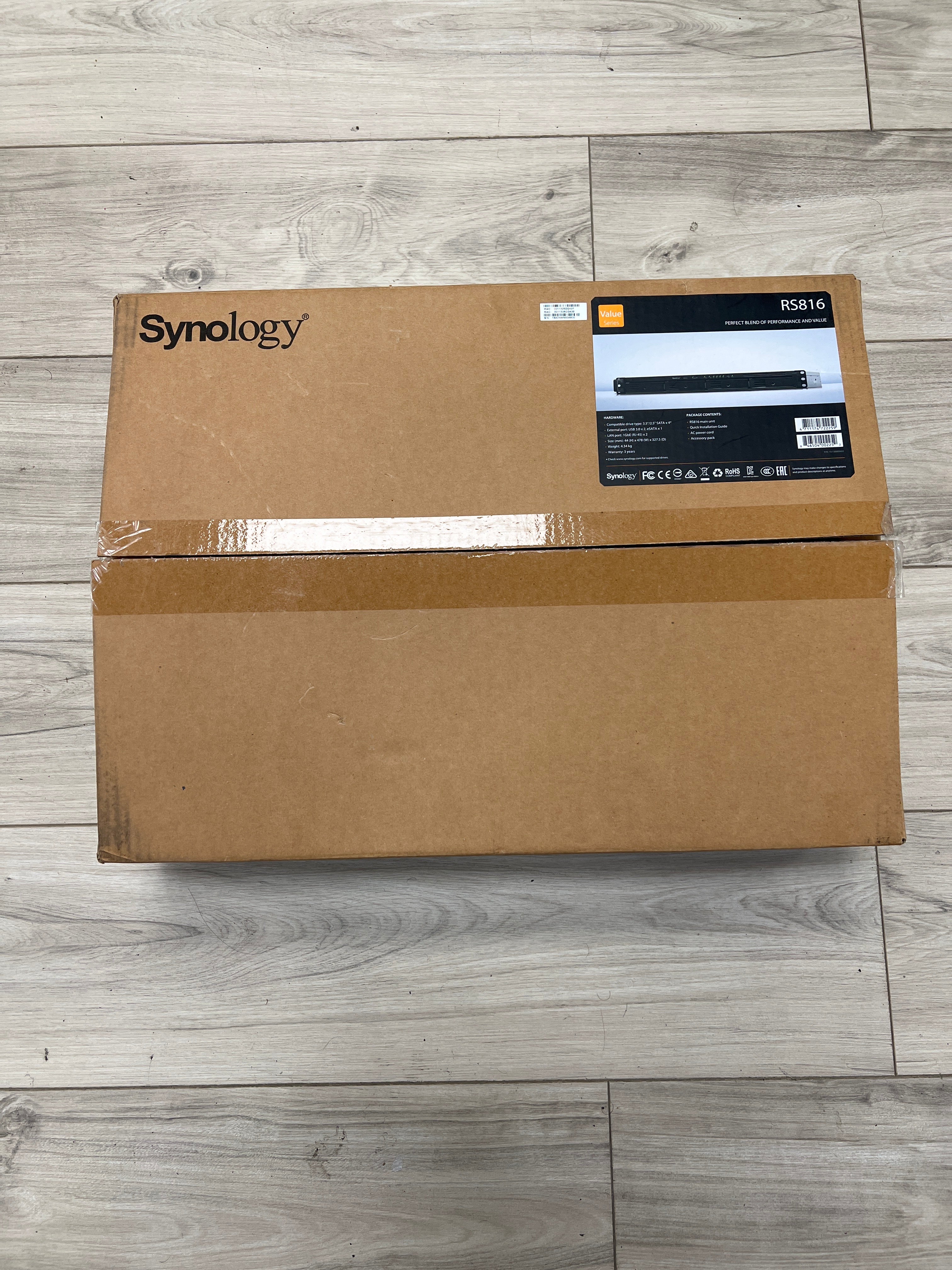 Synology RS816 4-Bay Internal Expansion Silver USB 3.0 New Open Box
