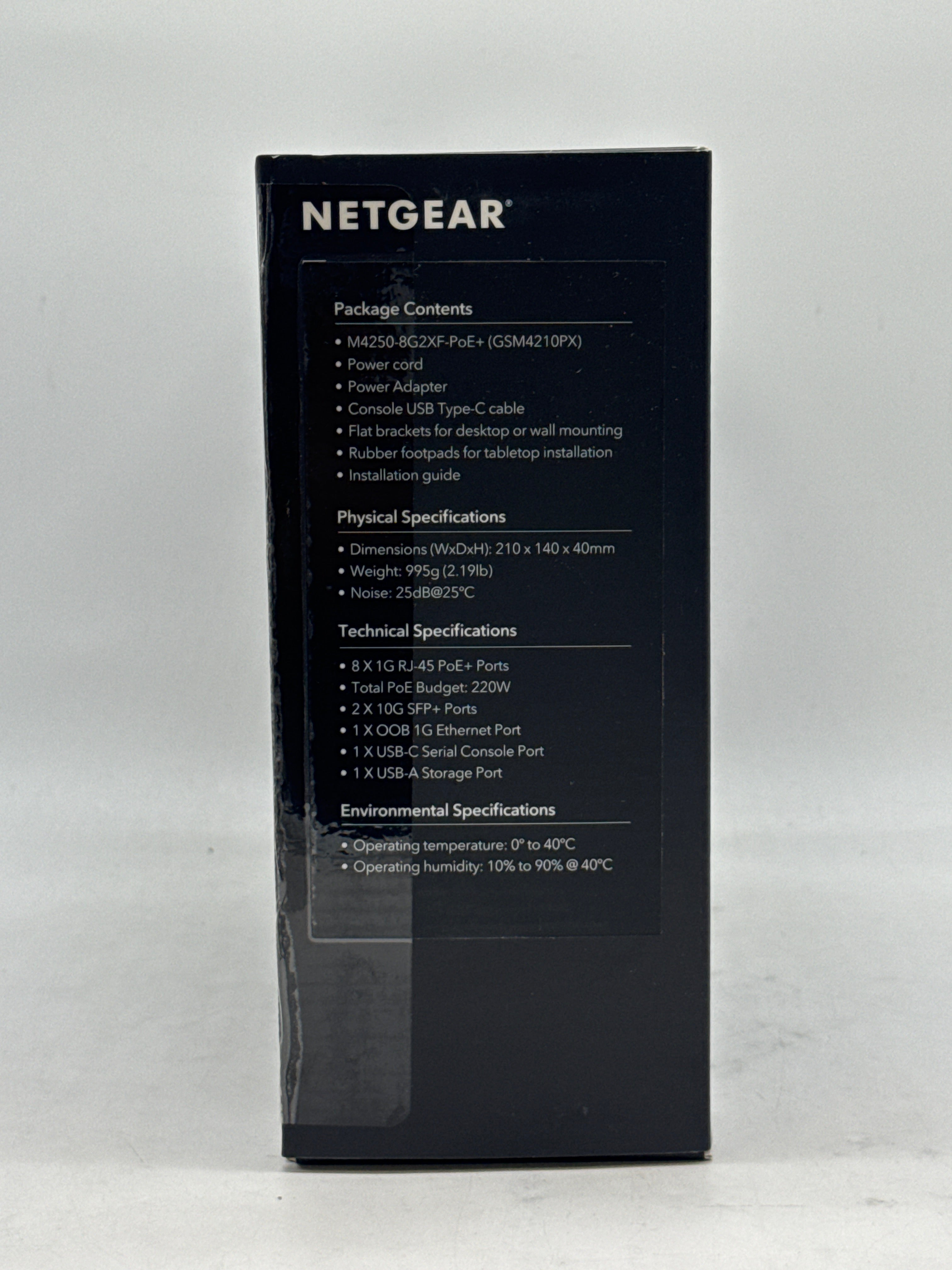 NETGEAR M4250-8G2XF-PoE+ Fully Managed 8-Port Switch 10G SFP+ GSM4210PX