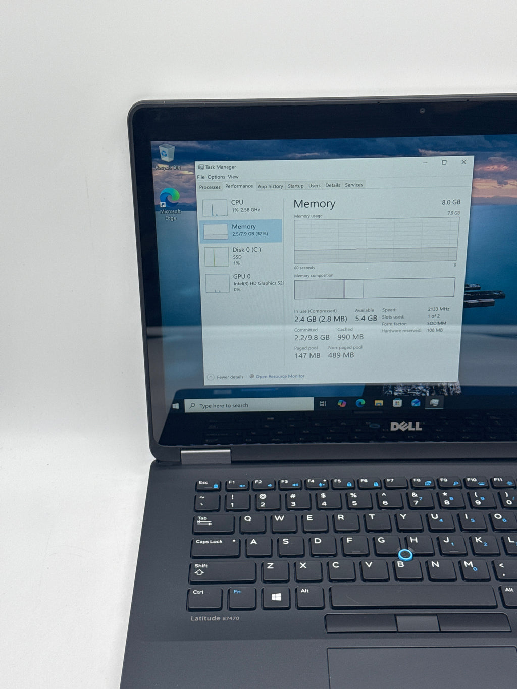 Dell Latitude e7470 i7-6600U 8GB RAM 256GB SSD