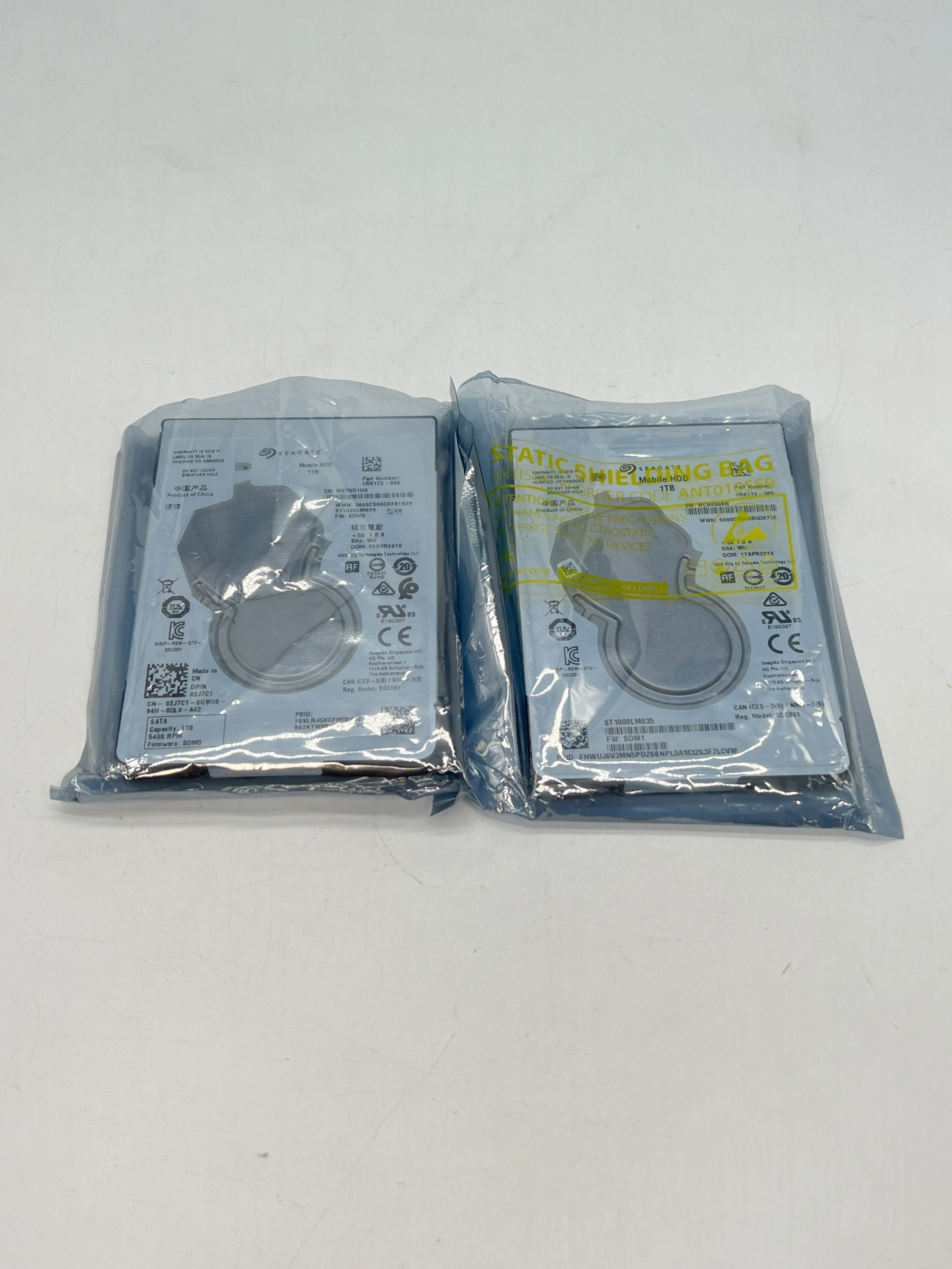 Lot of 2 Seagate ST1000LM035 1TB 2.5" Internal Laptop HDD SATA