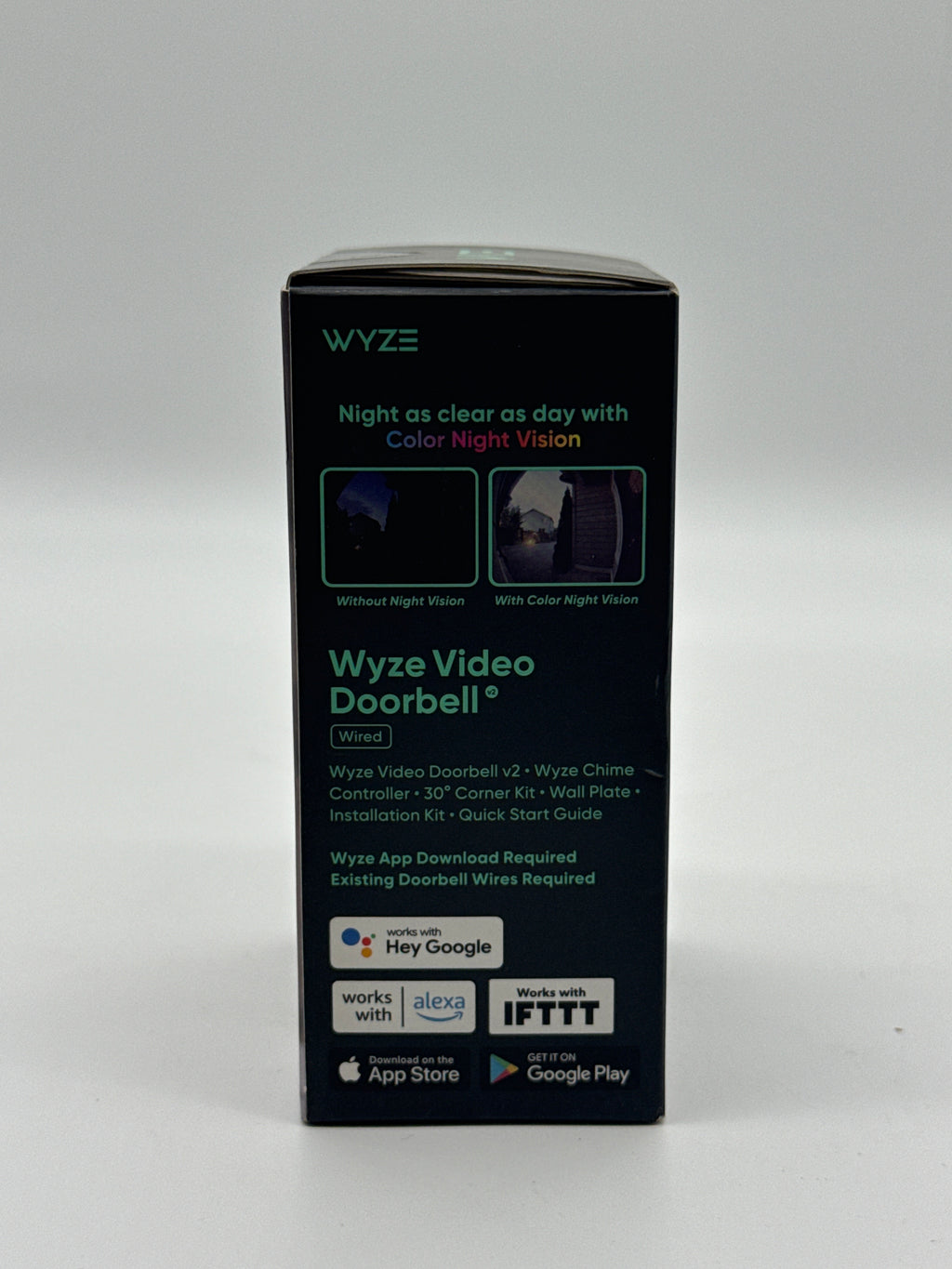 Wyze WVDWDV2 Video Doorbell 2K Video Black Wired - New in Box