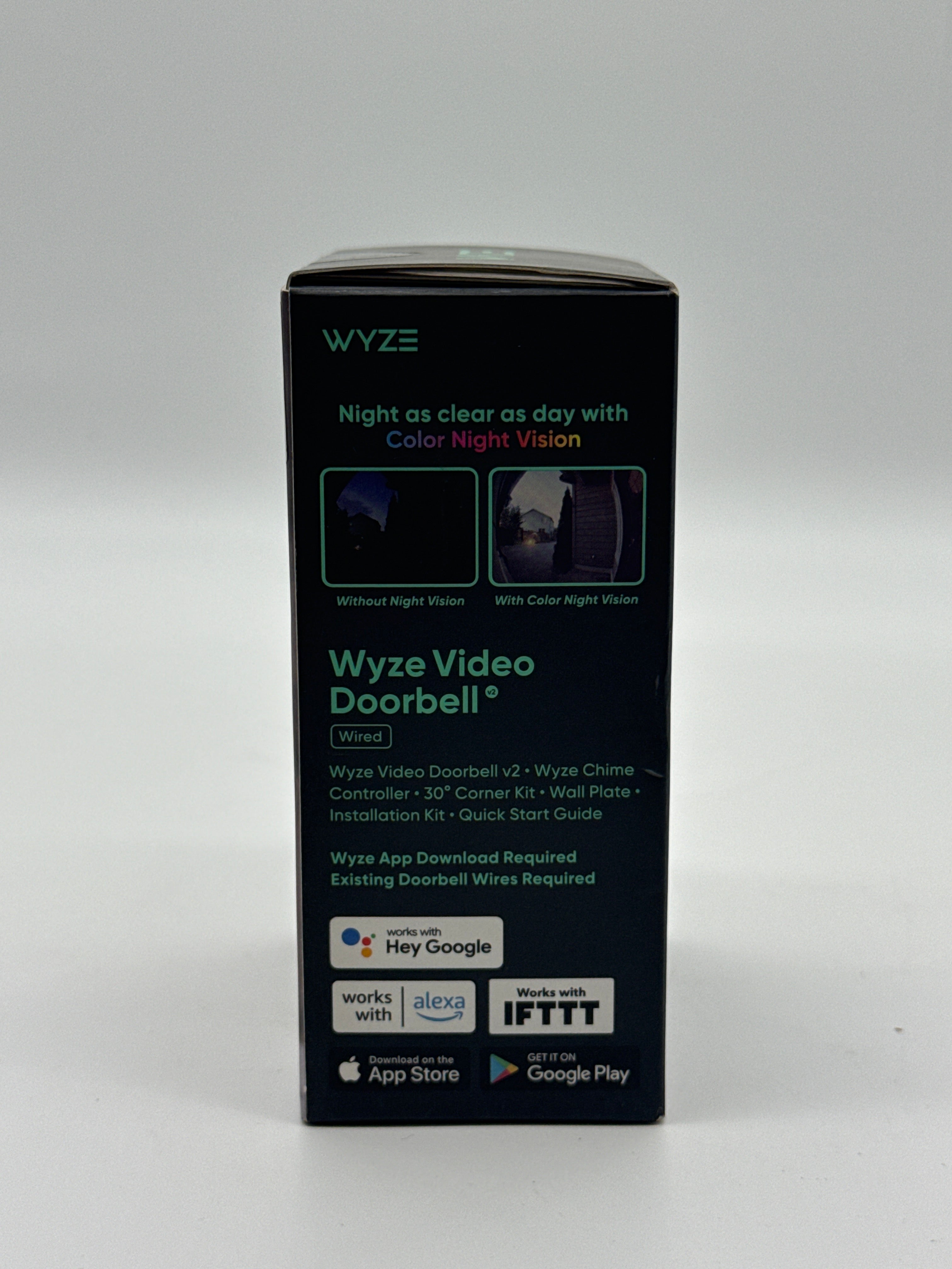 Wyze WVDWDV2 Video Doorbell 2K Video Black Wired - New in Box