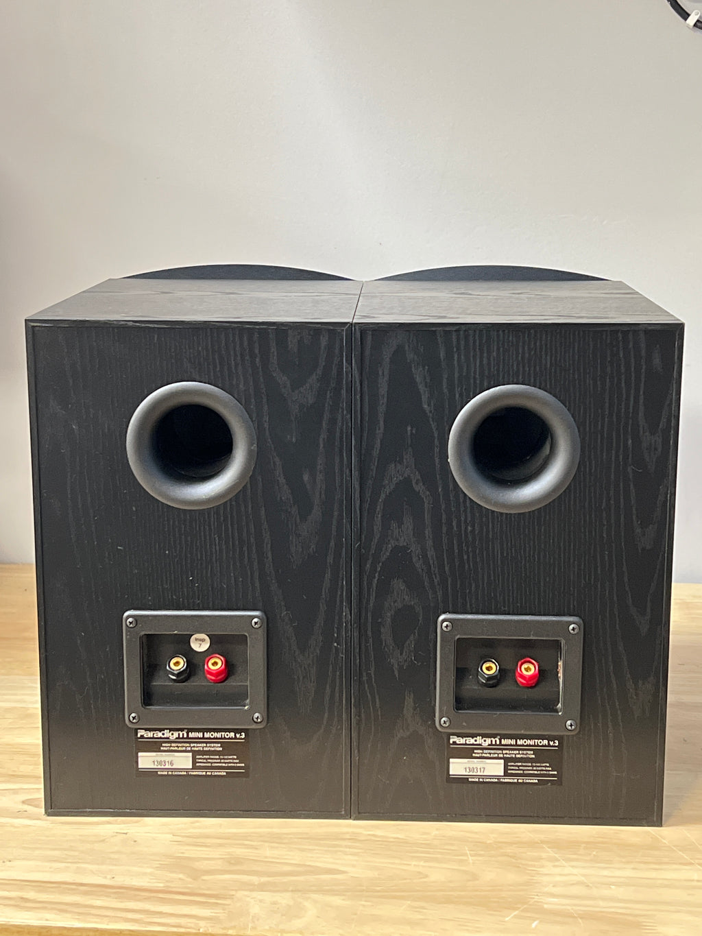 Paradigm Mini Monitor v.3 High Definition Bookshelf Pair of Speakers - Black Ash Finish