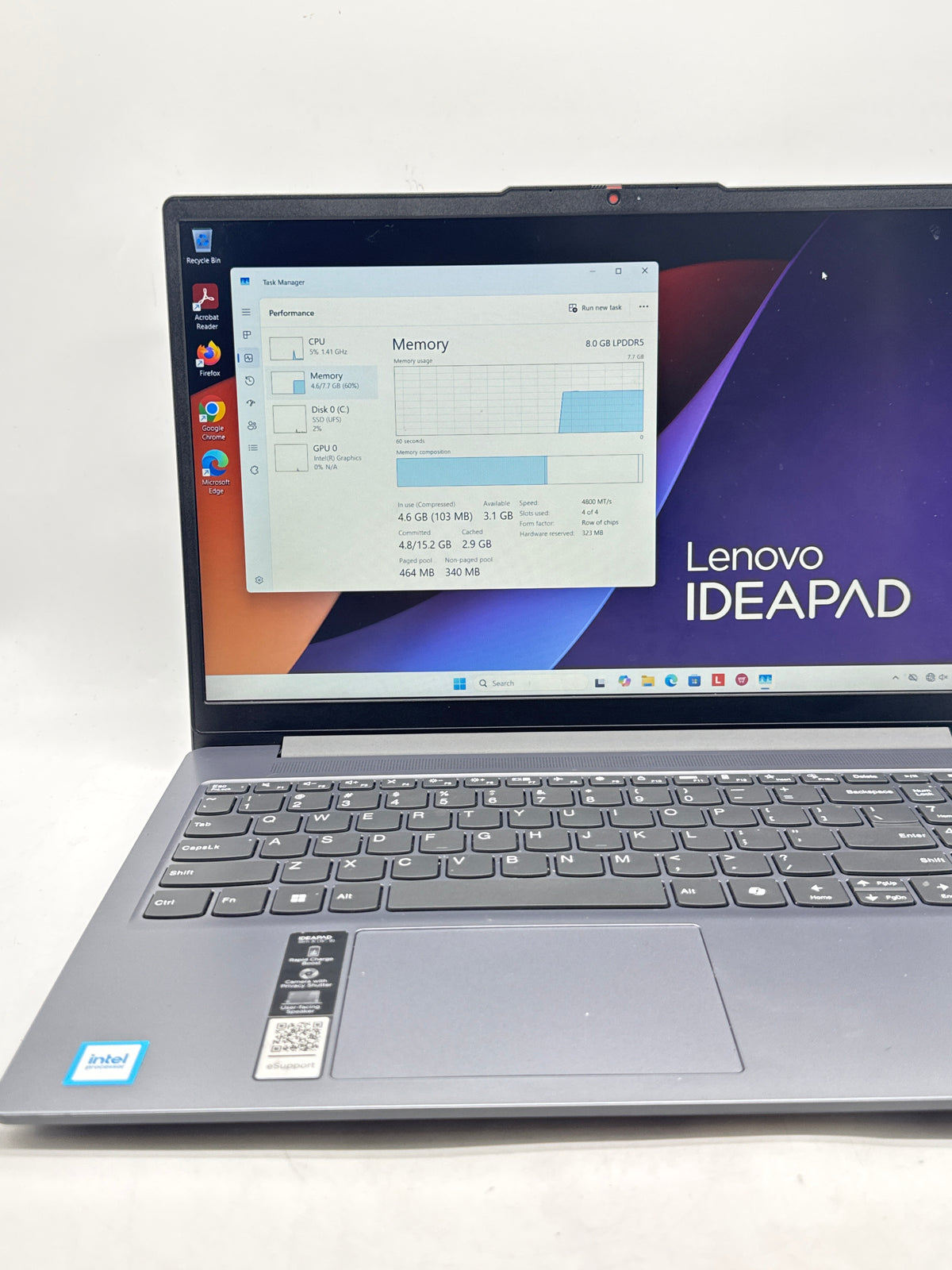 Lenovo IdeaPad Slim 3 15ITN9 15" Intel N50 8GB RAM 128GB SSD Blue - Used