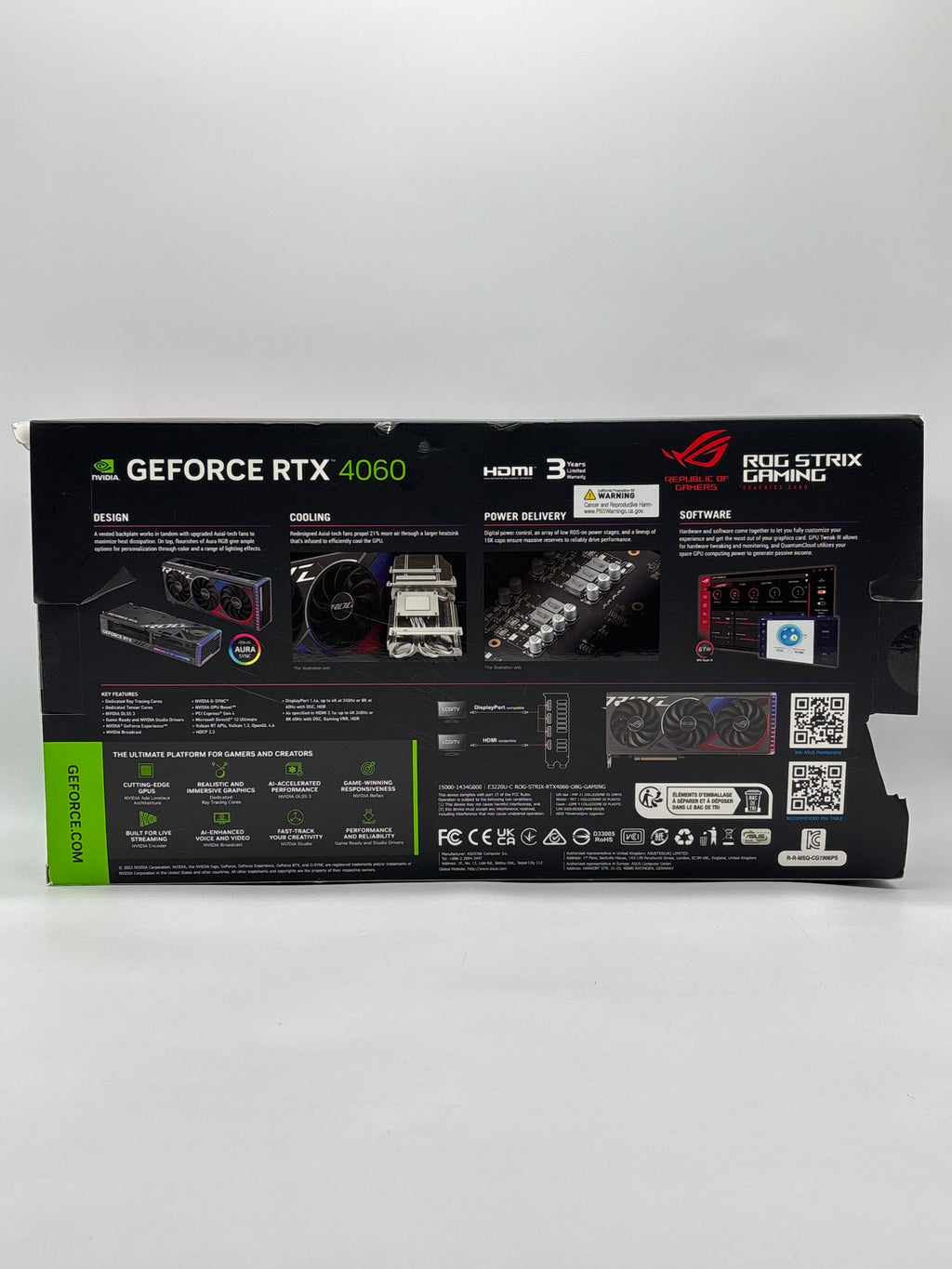 Asus ROG Strix GeForce RTX 4060 OC Edition 8GB GDDR6 Graphics Card