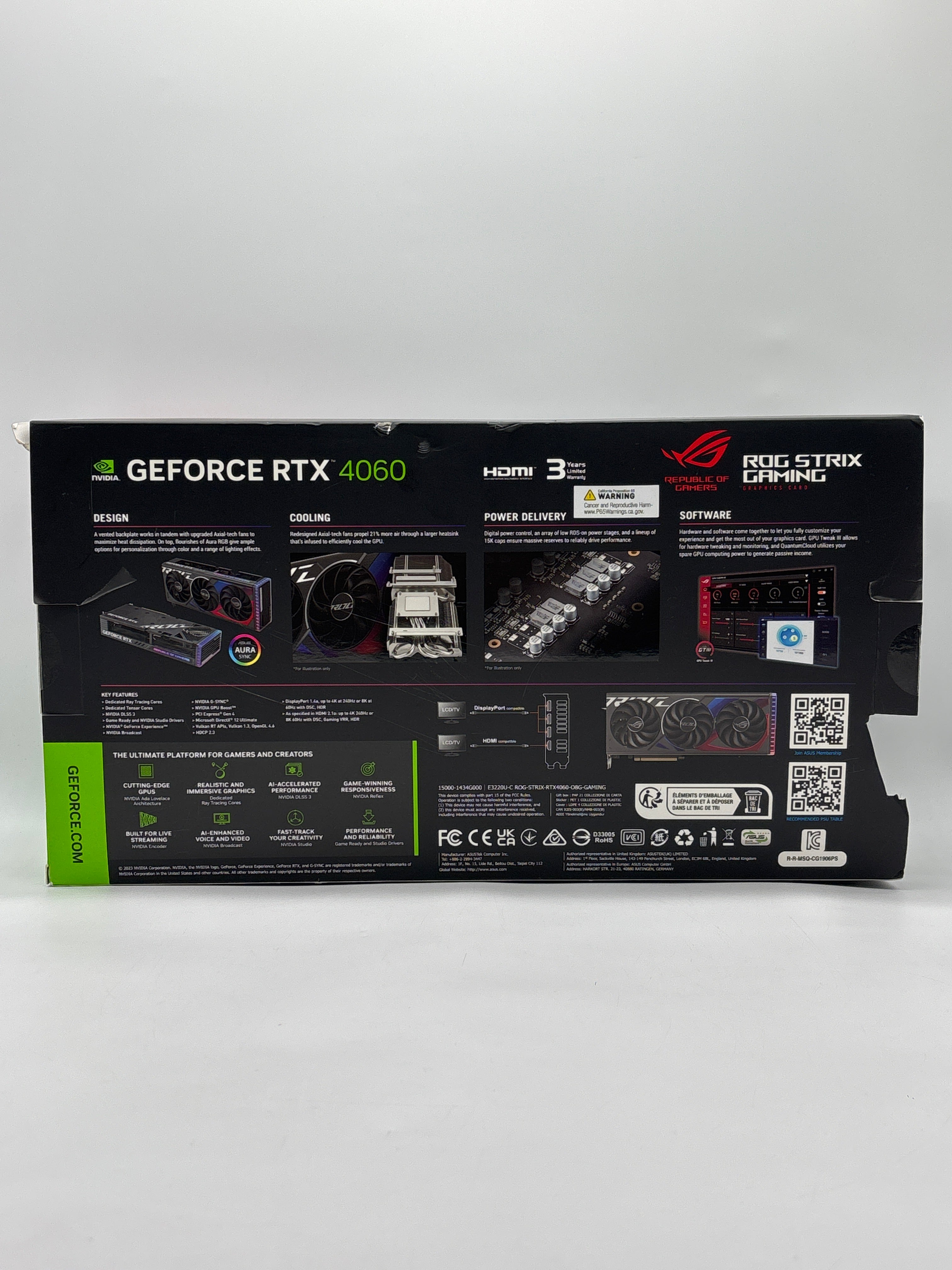 Asus ROG Strix GeForce RTX 4060 OC Edition 8GB GDDR6 Graphics Card