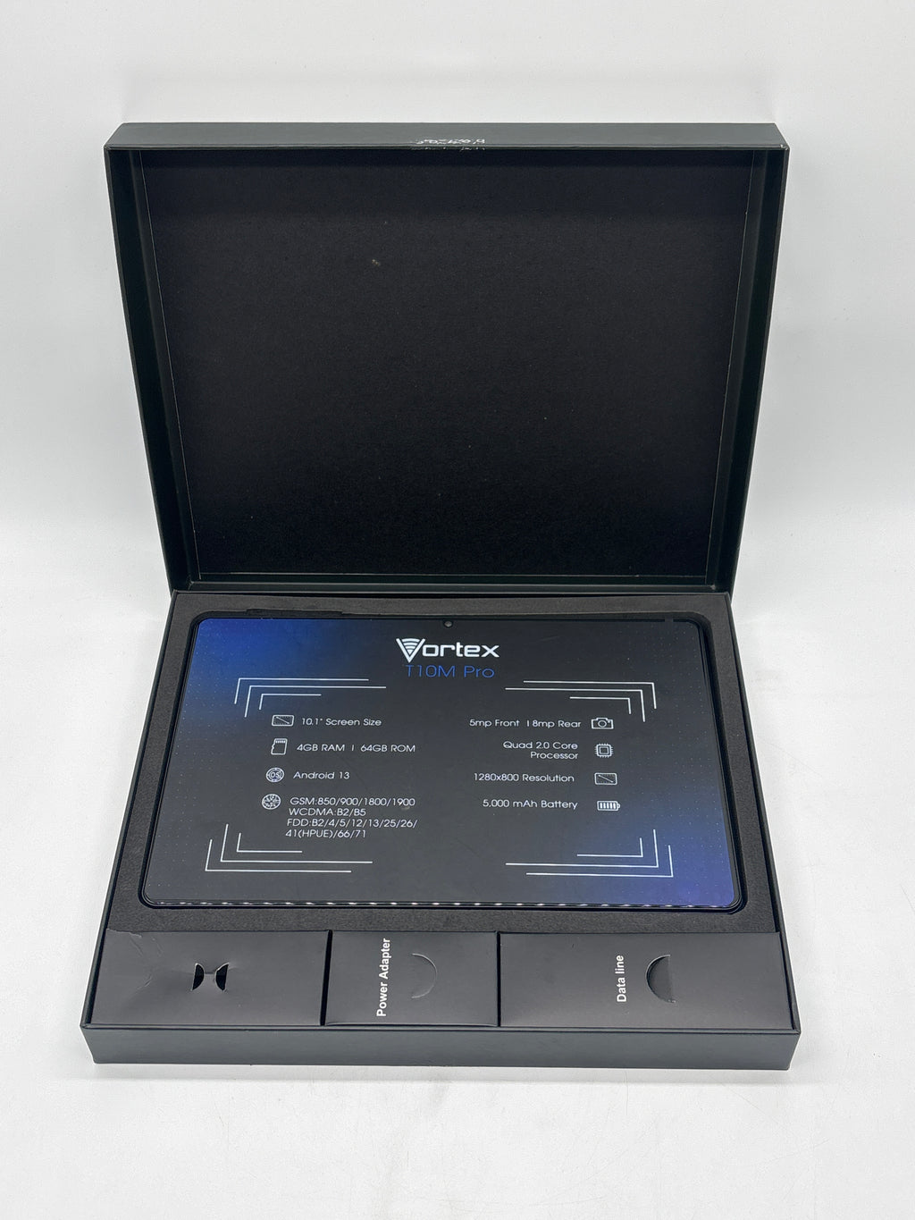 Vortex T10M Pro Tablet 64GB Android Wi-Fi + 4G Unlocked Blue New Open Box