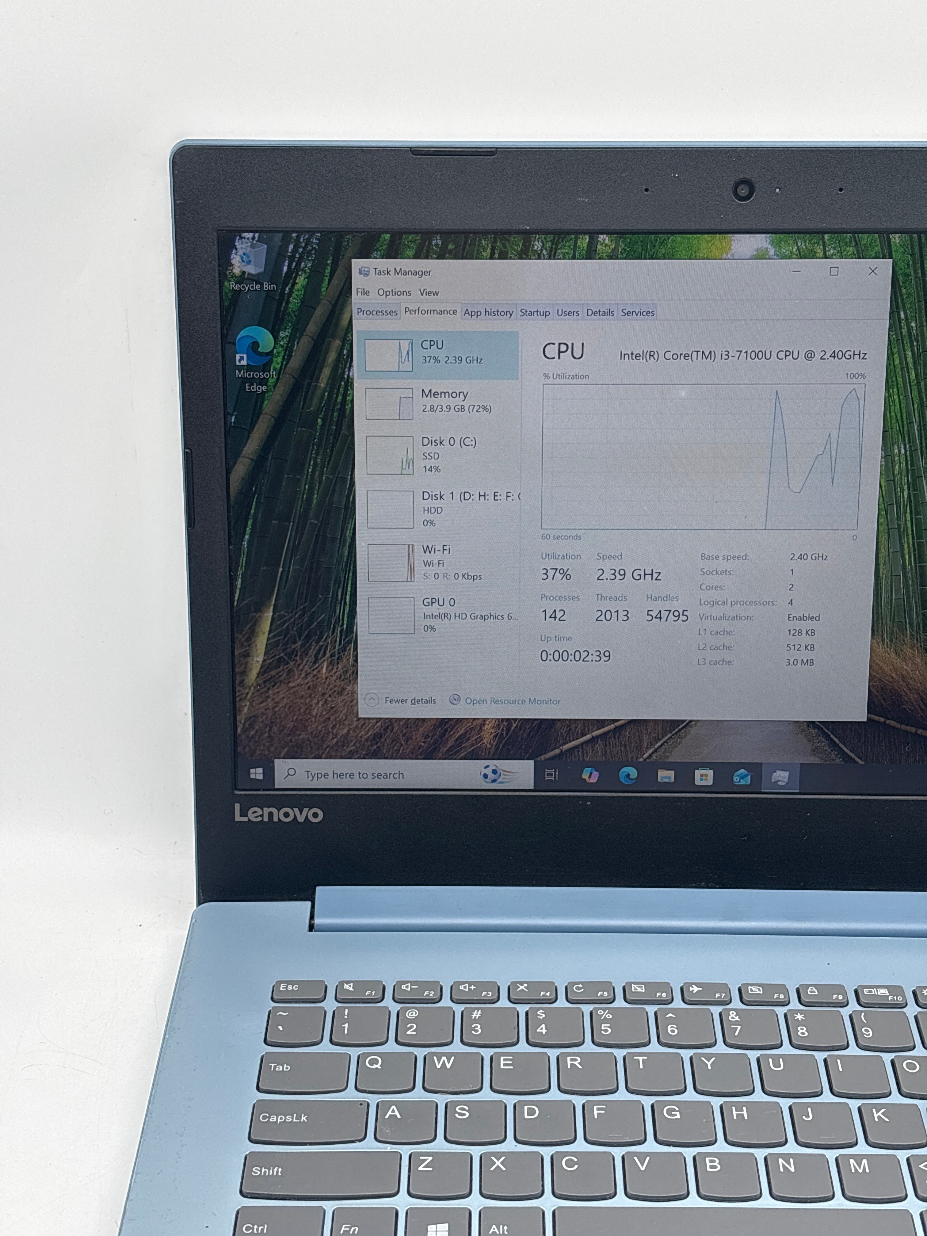Lenovo IdeaPad 320 14" i3-7100U 4GB RAM 128GB SSD 2TB HDD - For Parts