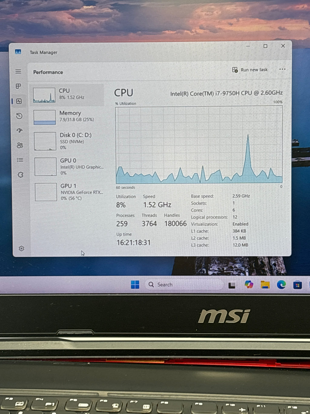 MSI GE63 Raider RGB 9SG i7 32GB RAM 512SSD RTX 2080 With Box - For Parts (Read DESC)