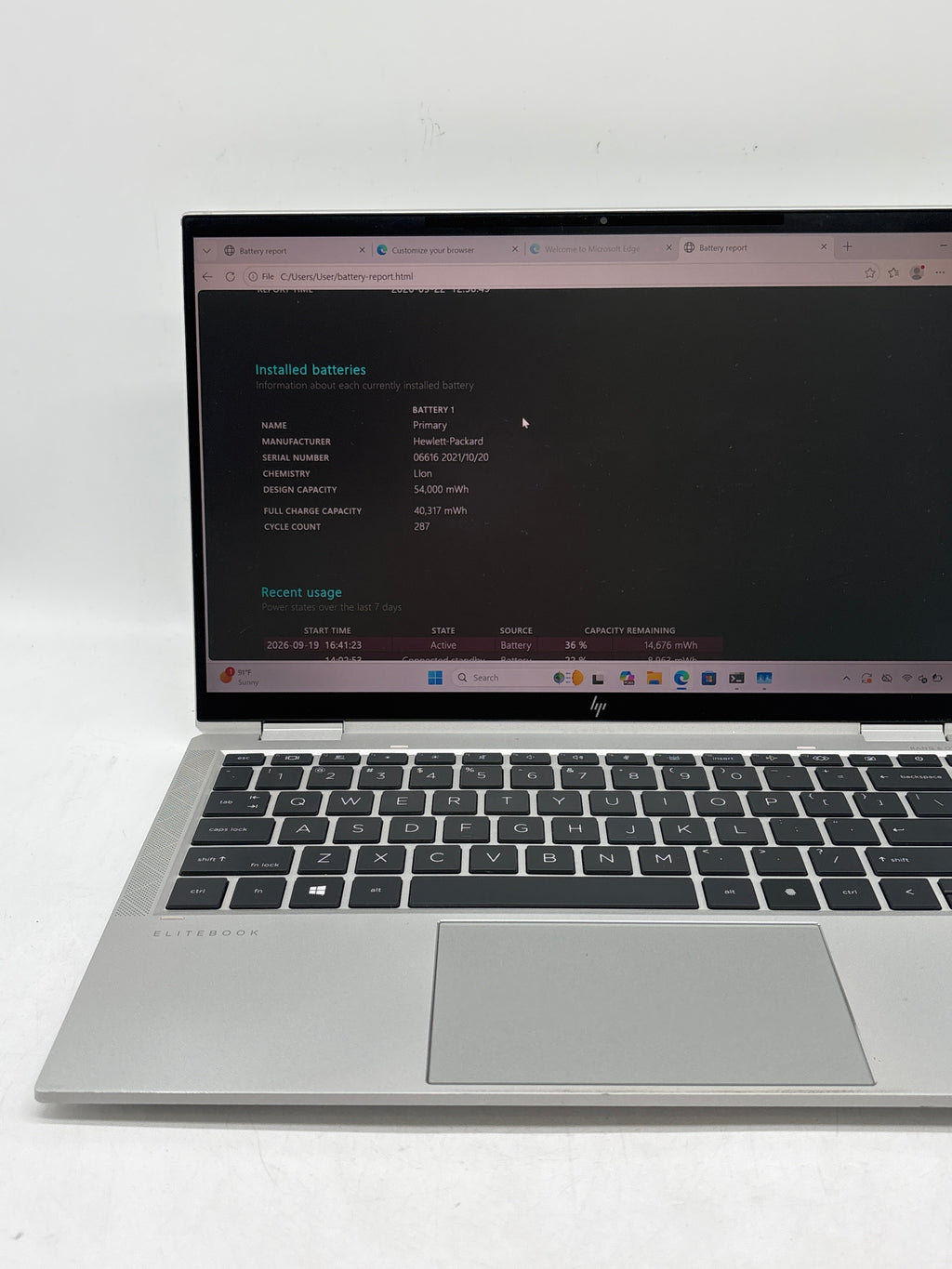 HP EliteBook x360 1040 G8 14" Intel Core i7-1185G7 16GB RAM 256GB SSD - Used